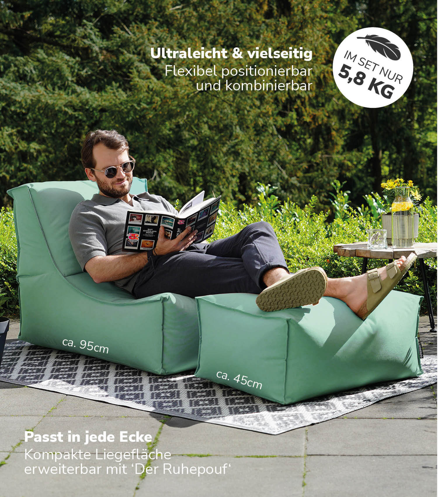 Sitzsack Bodenkissen Relaxliege Bean Bag Liege Sitzbag Sitzkissen