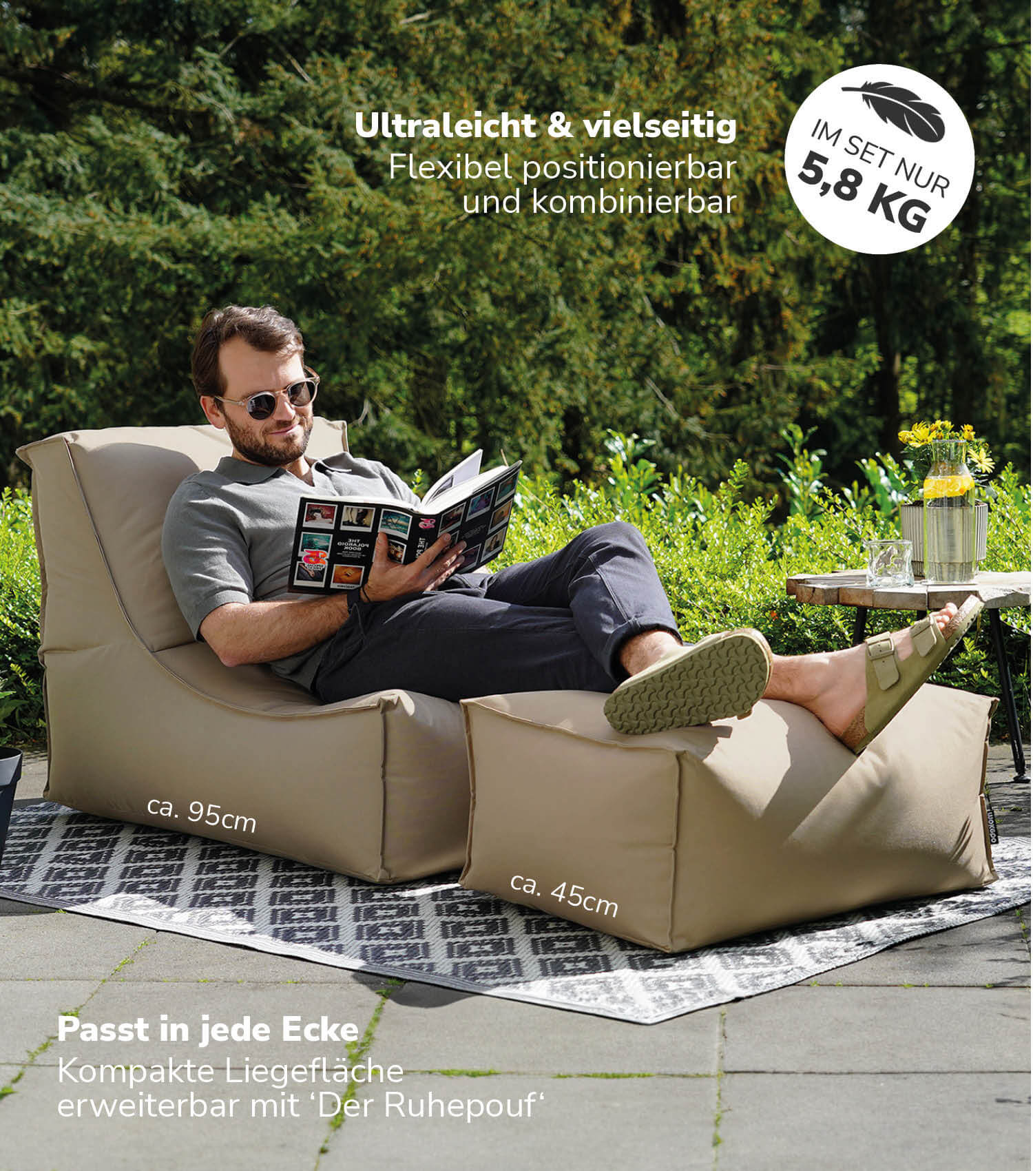 Sitzsack Bodenkissen Relaxliege Bean Bag Liege Sitzbag Sitzkissen