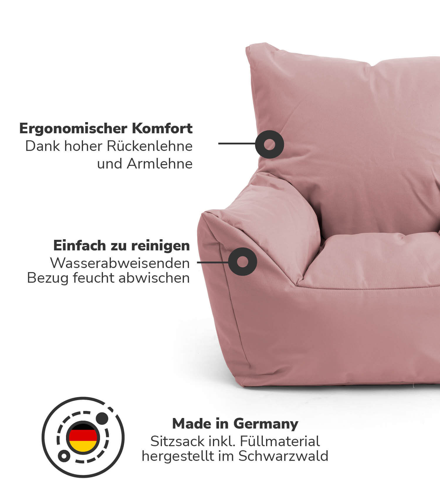 Kinder Sitzack Cord Kindersessel Lesesessel Bodenkissen Kindersitzsack Outdoorsitzsack