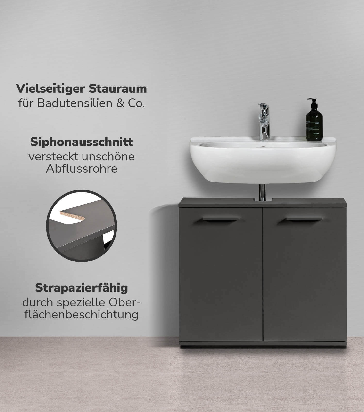 Waschbeckenunterschrank Waschtischunterschrank Unterschrank Badschrank
