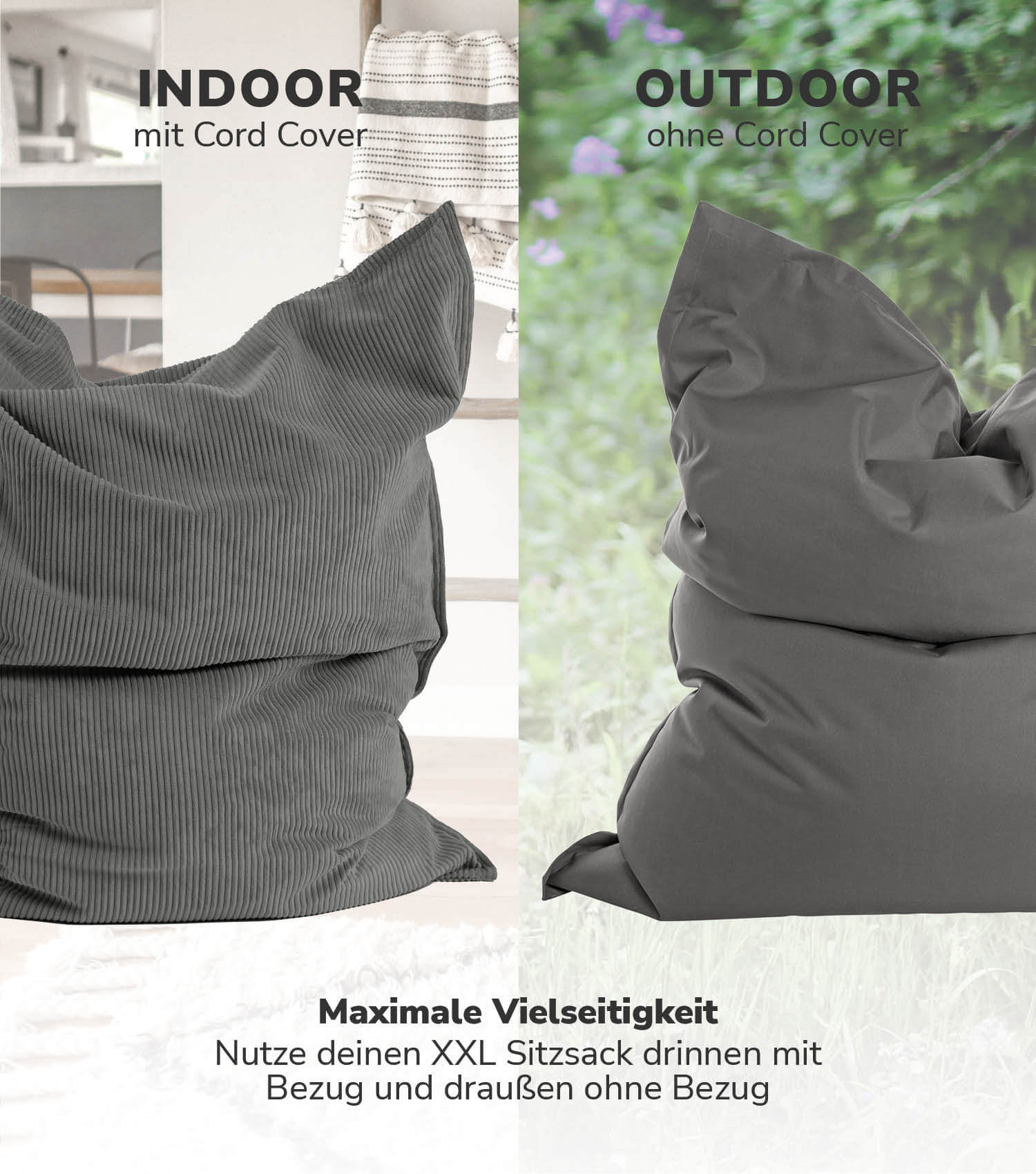 Cord Bezug Sitzsackcover Sitzsack Hülle Bean Bag Cover Sitzkissen
