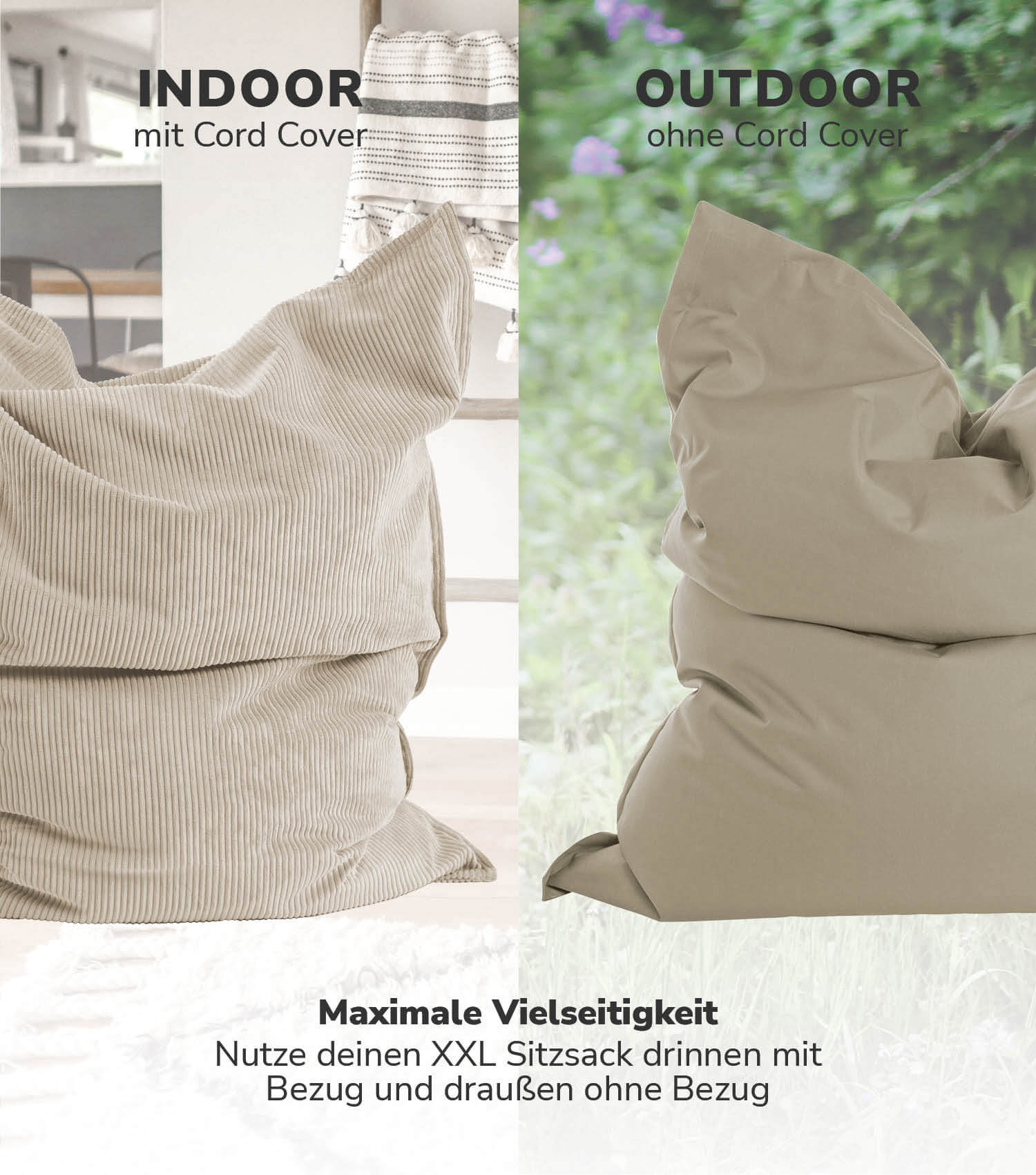 Cord Bezug Sitzsackcover Sitzsack Hülle Bean Bag Cover Sitzkissen