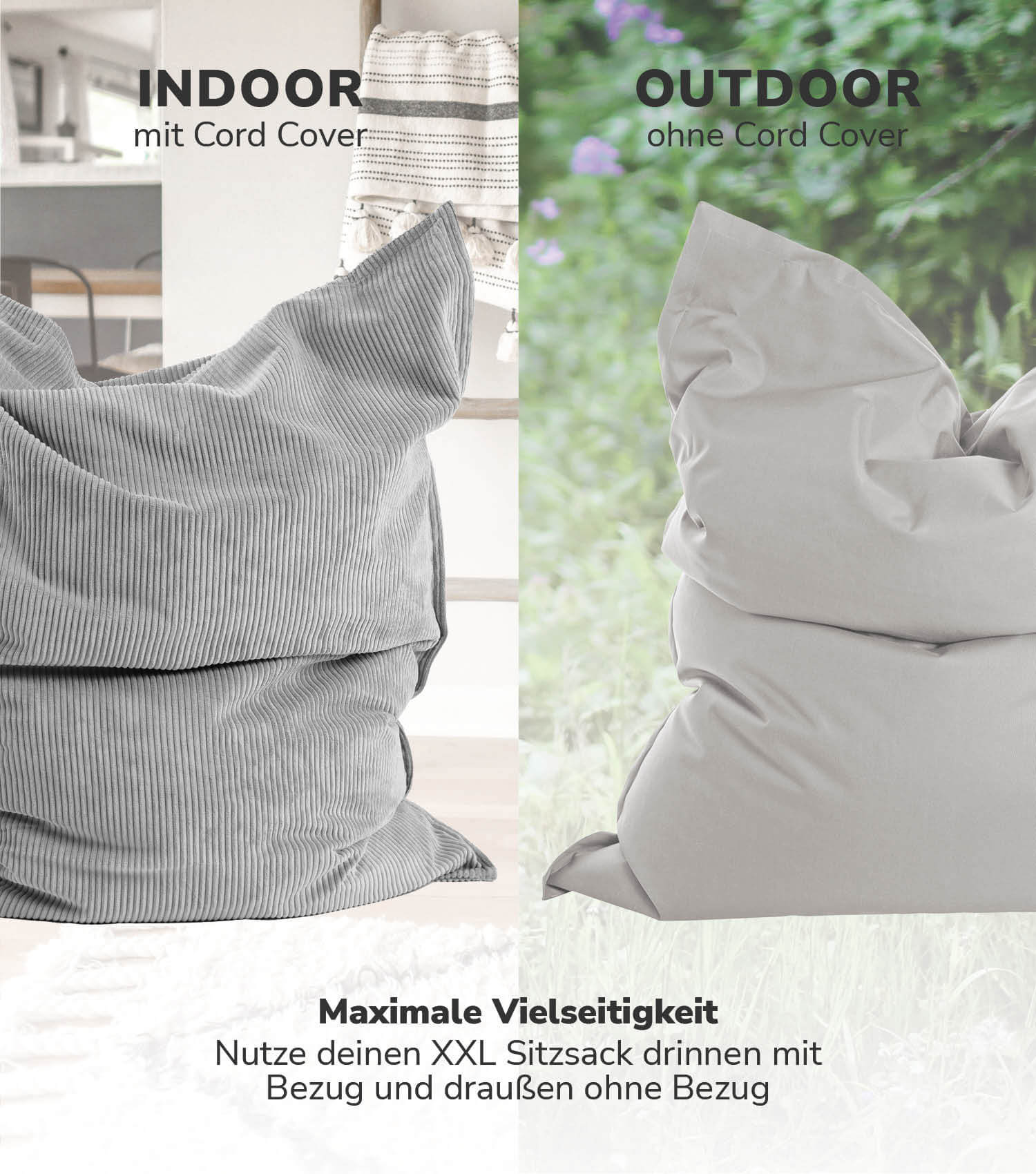 Cord Bezug Sitzsackcover Sitzsack Hülle Bean Bag Cover Sitzkissen