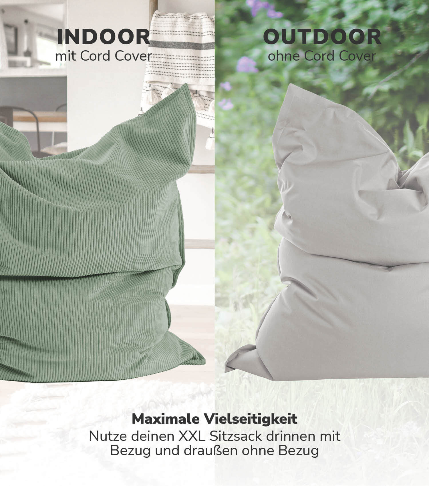 Cord Bezug Sitzsackcover Sitzsack Hülle Bean Bag Cover Sitzkissen