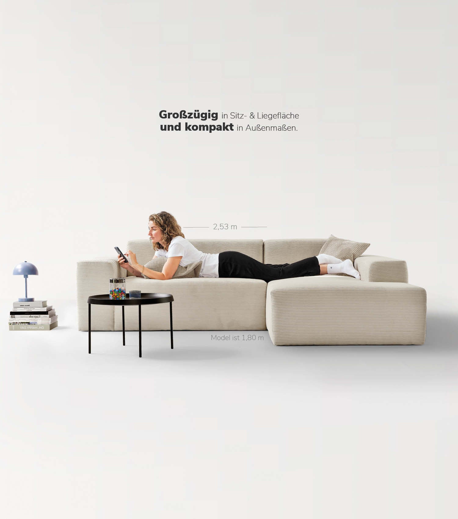 Cord Sofa Sofa Cord Ecksofa Cord Sofa beige Eckcouch 3-Sitzer Sofa