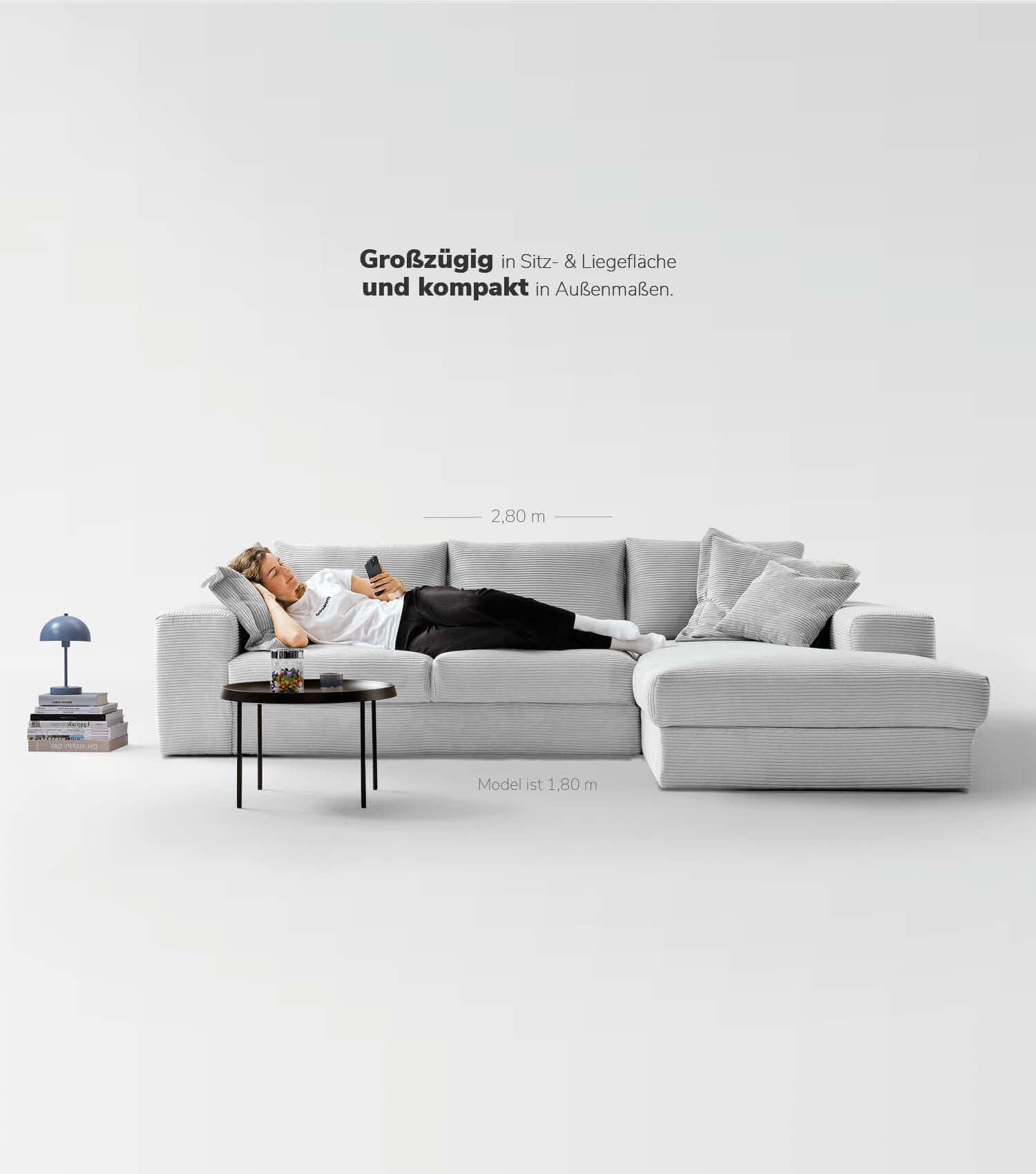 Cord Sofa Sofa Cord Ecksofa Cord Sofa beige Eckcouch 3-Sitzer Sofa