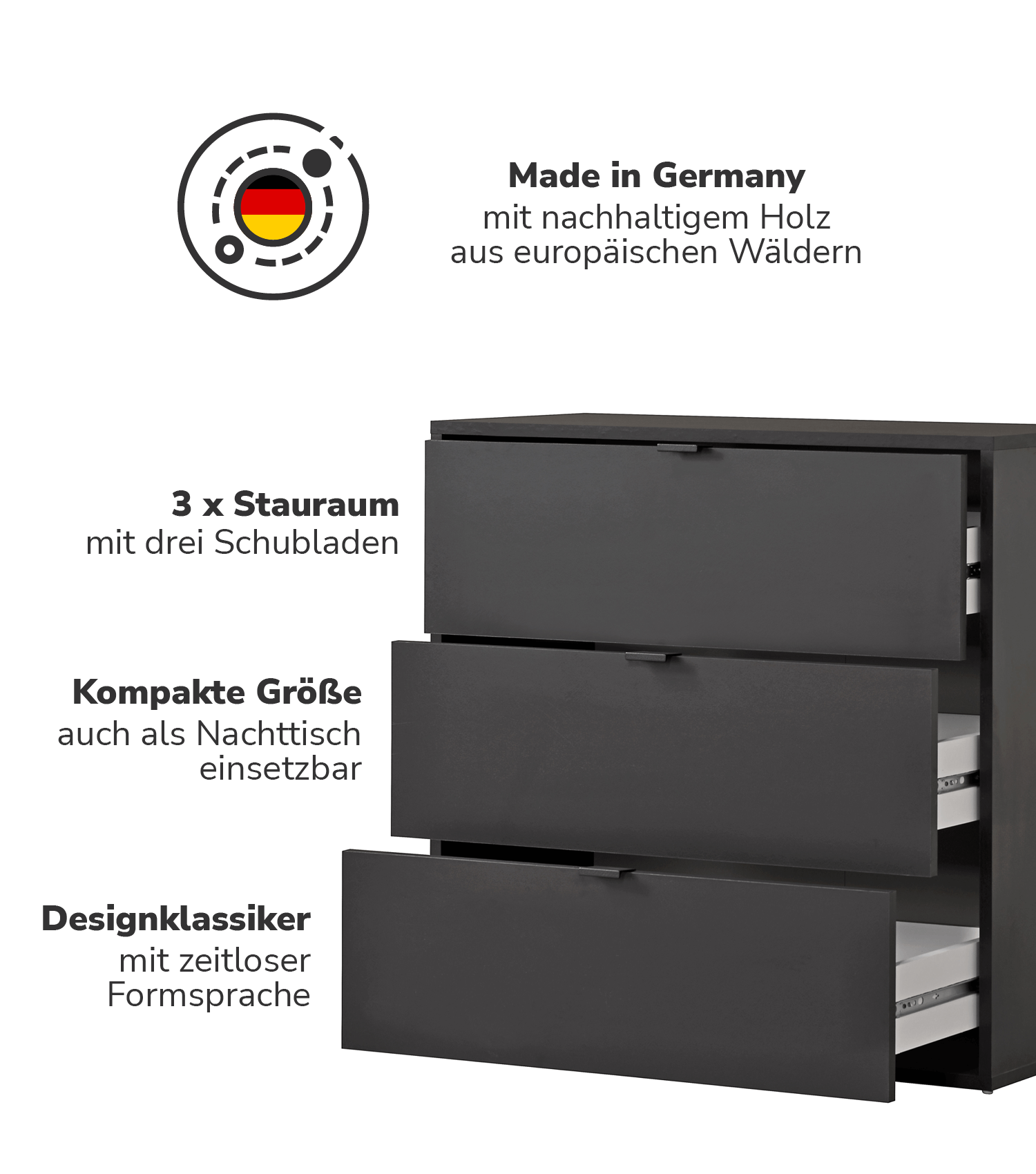 Kommode Schubladenkommode Sideboard Anrichte Nachttisch Highboard