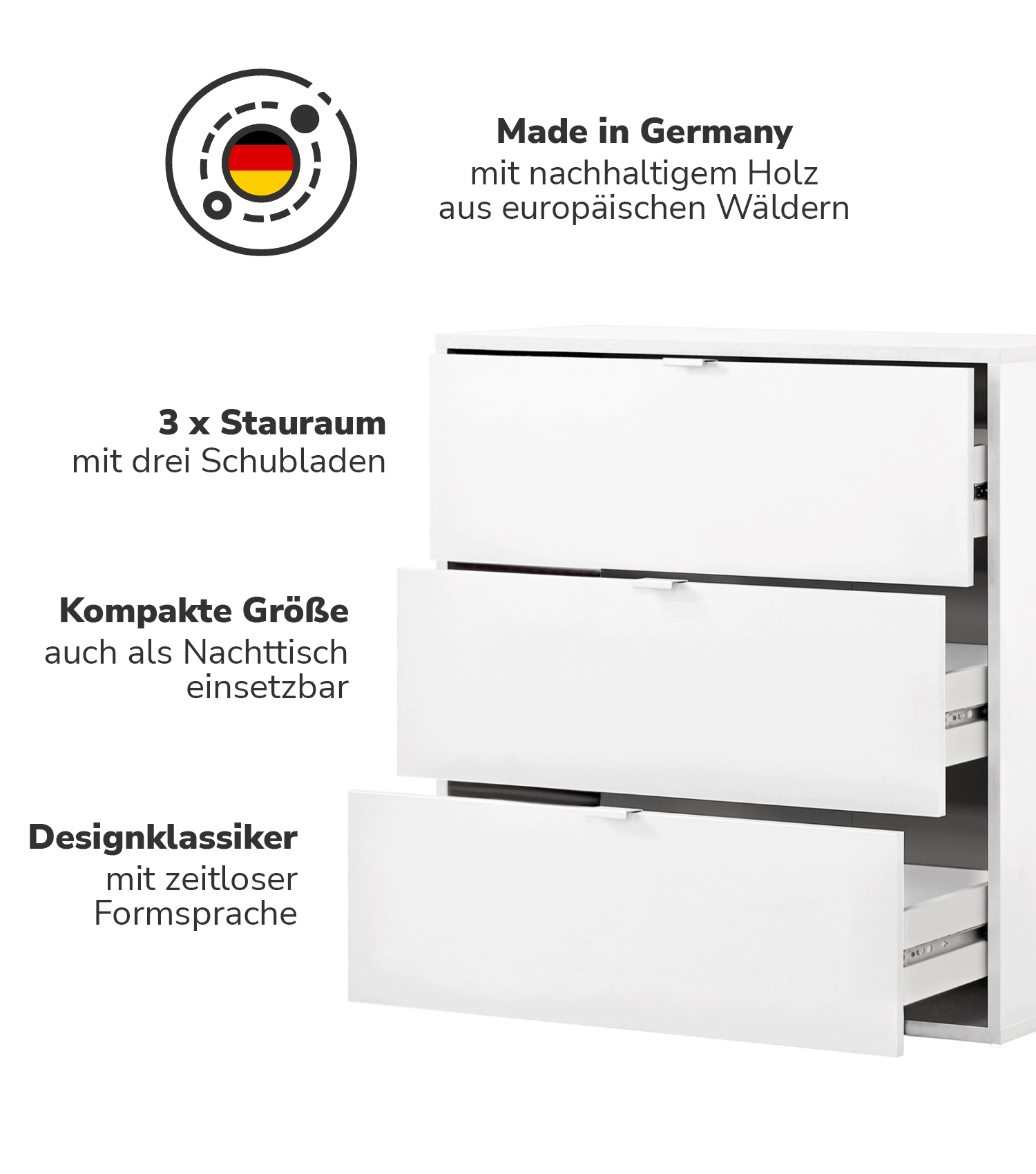 Kommode Schubladenkommode Sideboard Anrichte Nachttisch Highboard