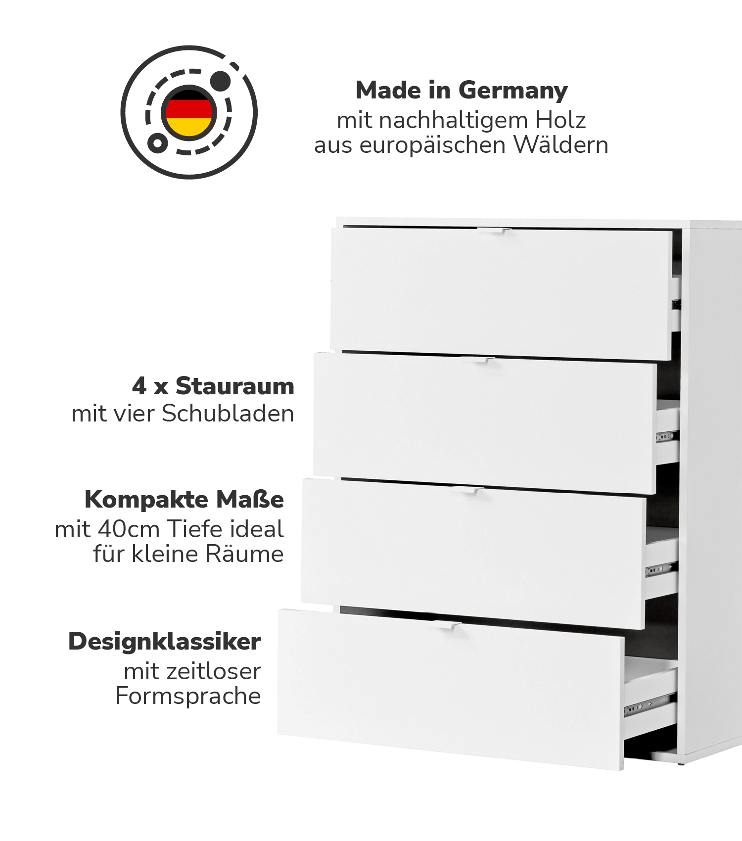 Kommode Schubladenkommode Sideboard Anrichte Nachttisch Highboard