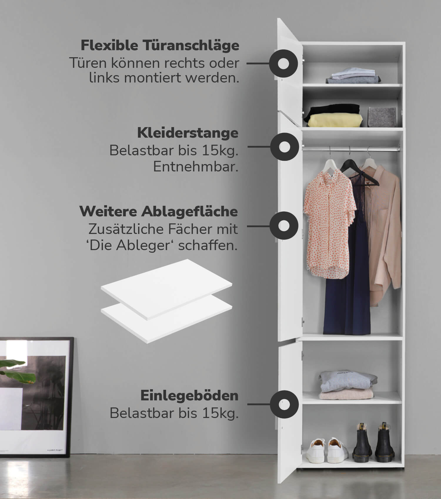 Kleiderschrank Garderobenschrank Schlafzimmerschrank Schrank