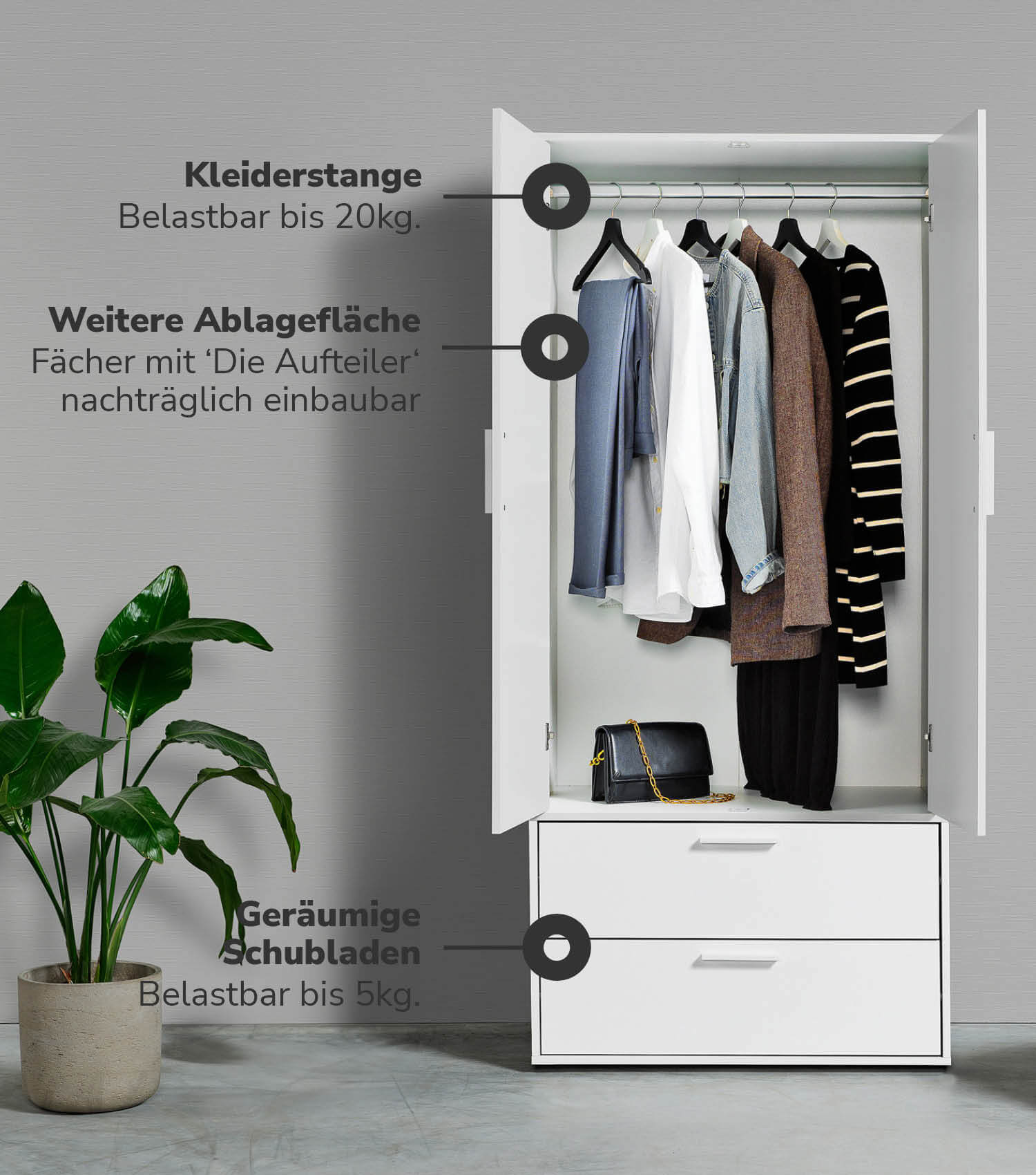 Kleiderschrank Kinderkleiderschrank Garderobenschrank Schlafzimmerschrank