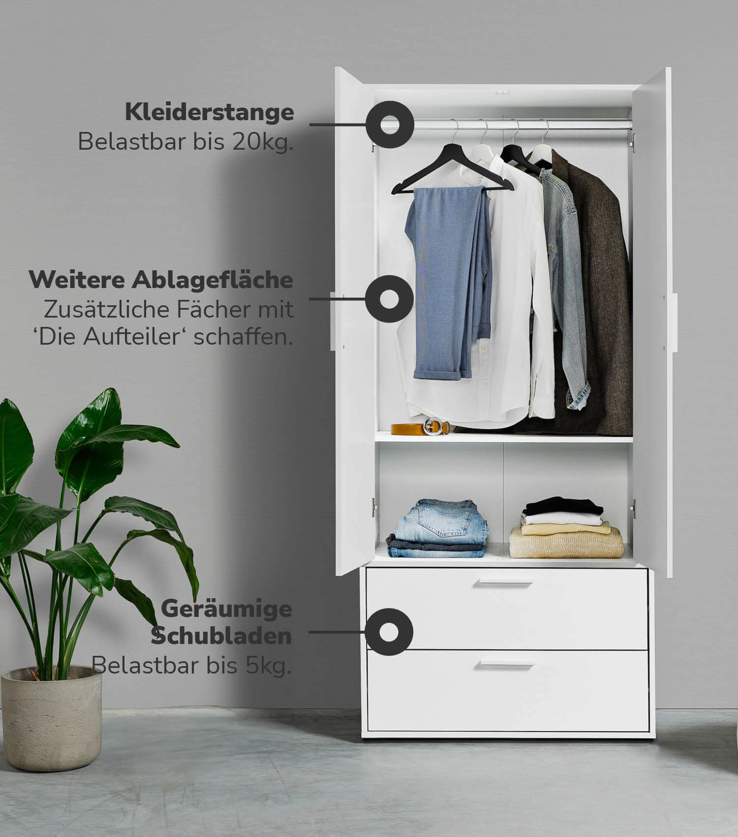 Kleiderschrank Kinderkleiderschrank Garderobenschrank Schlafzimmerschrank
