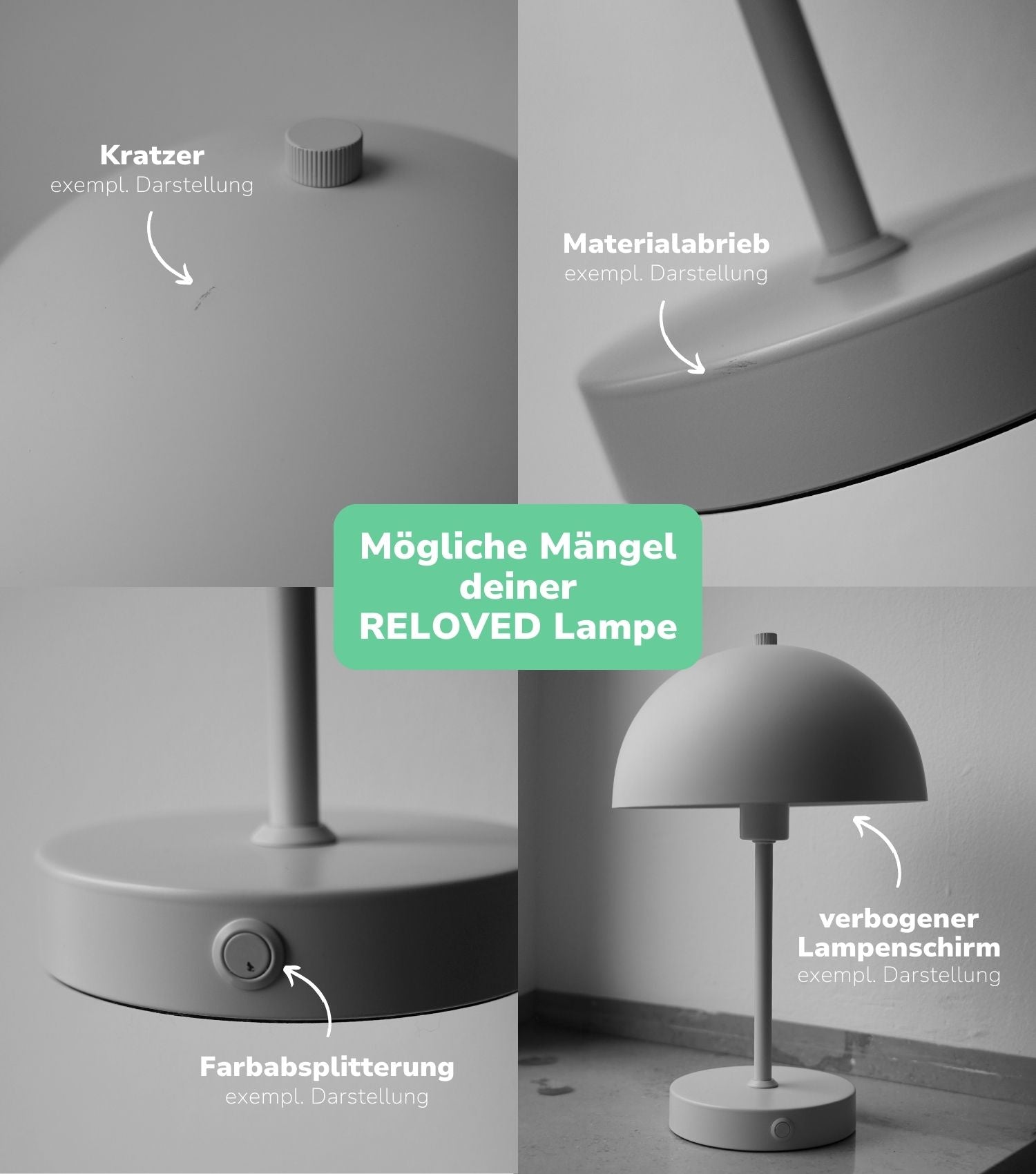 Tischlampe kabellos Akku Tischleuchte dimmbar aufladbar Nachttischlampe