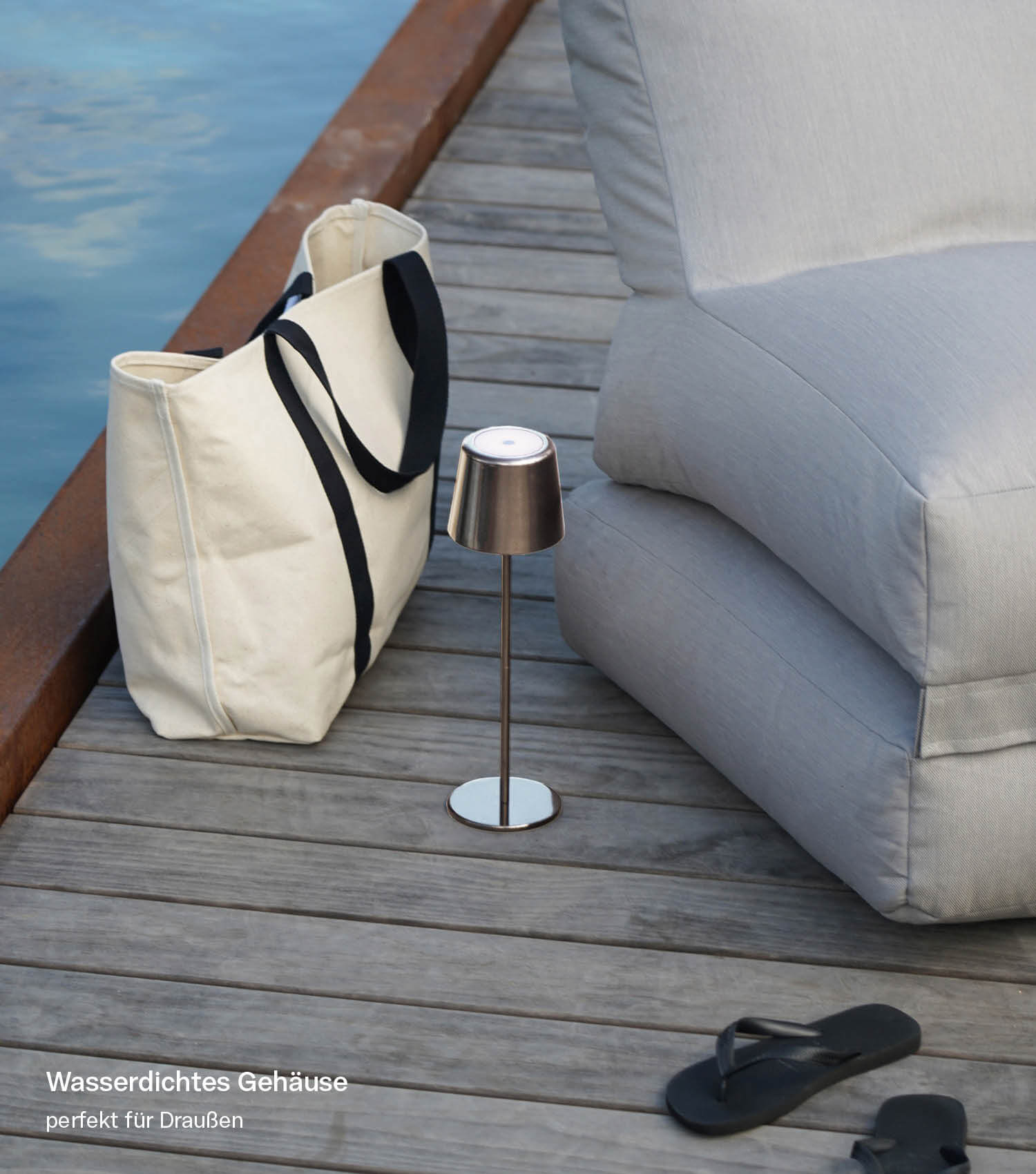 Tischlampe kabellos Akku Tischleuchte dimmbar aufladbar Outdoor Lampe