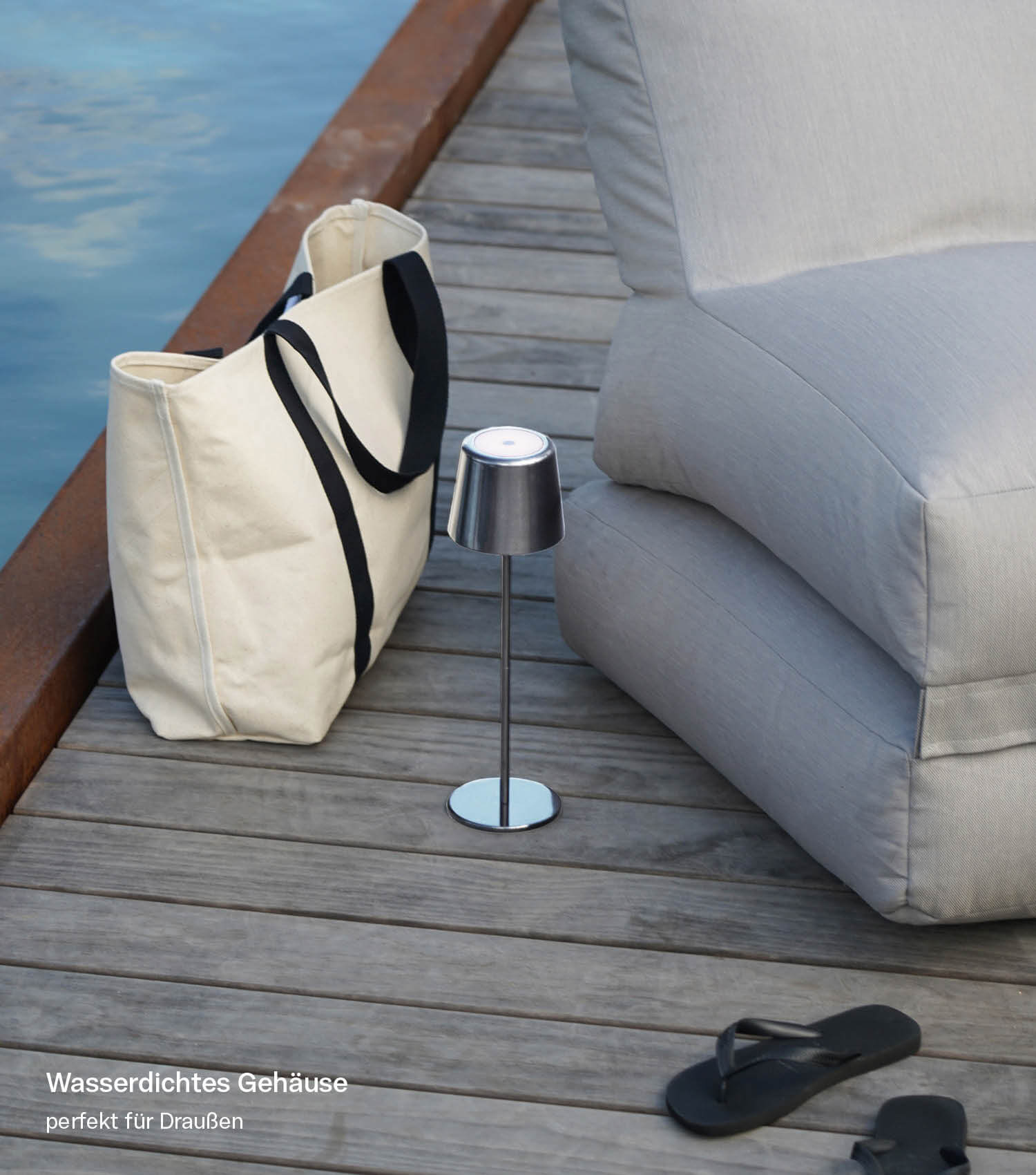 Tischlampe kabellos Akku Tischleuchte dimmbar aufladbar Outdoor Lampe