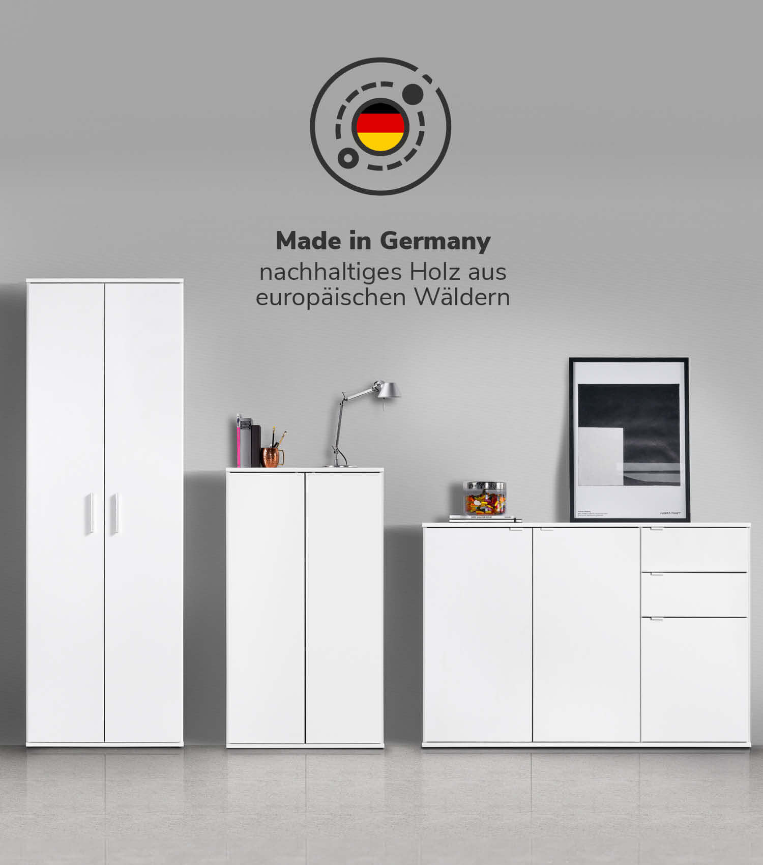 Mehrzweckschrank Set Schrankwand Büroschränke Mehrzweckschränke Kommode