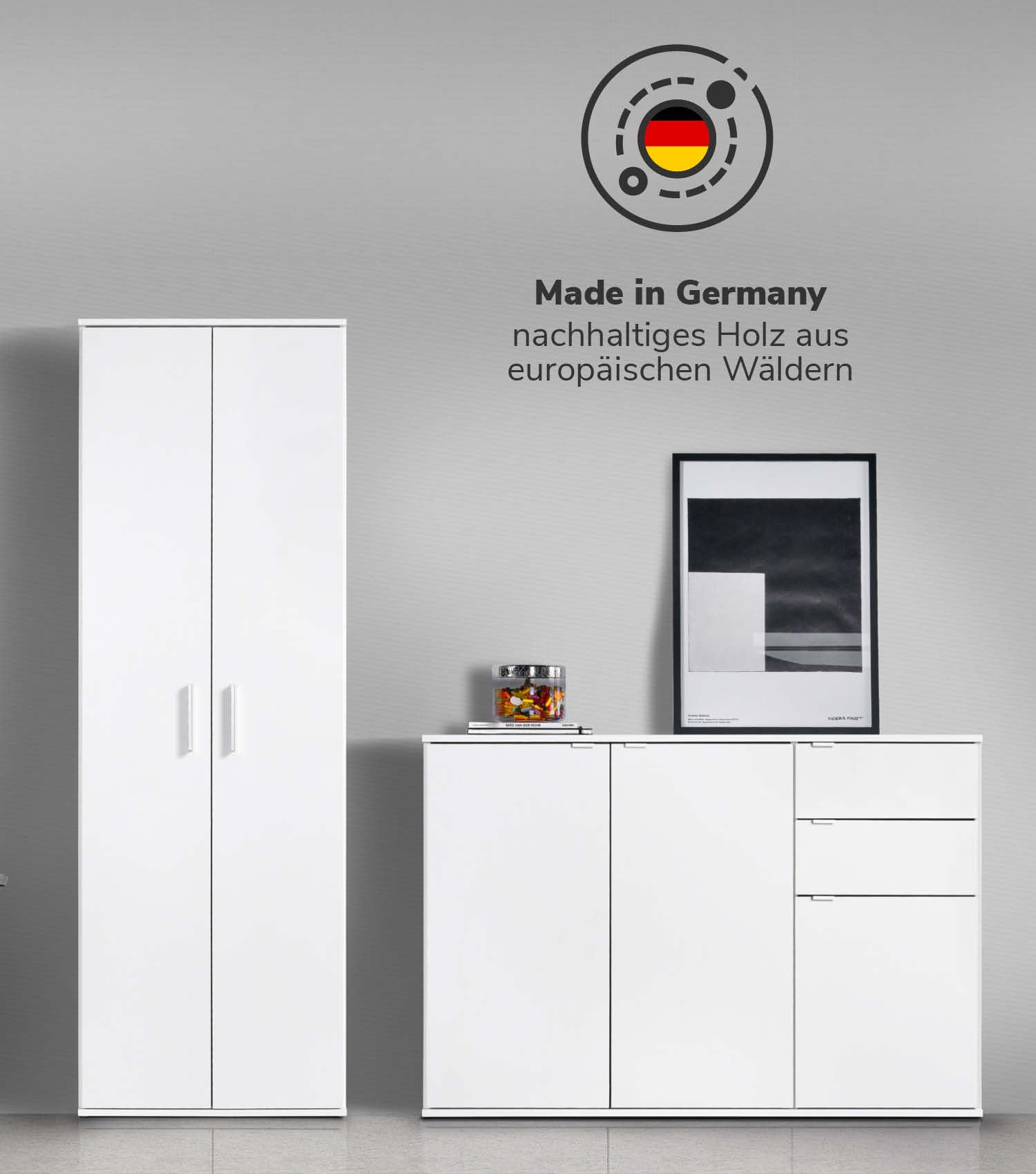 Mehrzweckschrank Set Schrankwand Büroschränke Mehrzweckschränke Kommode