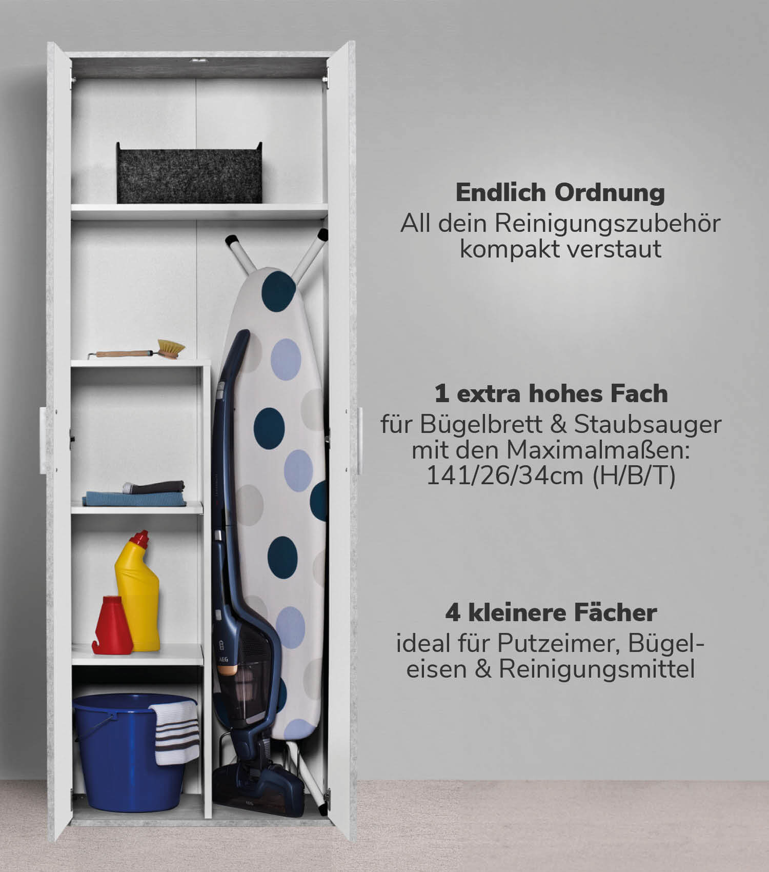 Mehrzweckschrank Besenschrank Schrank Allzweckschrank Flurschrank Küchenschrank