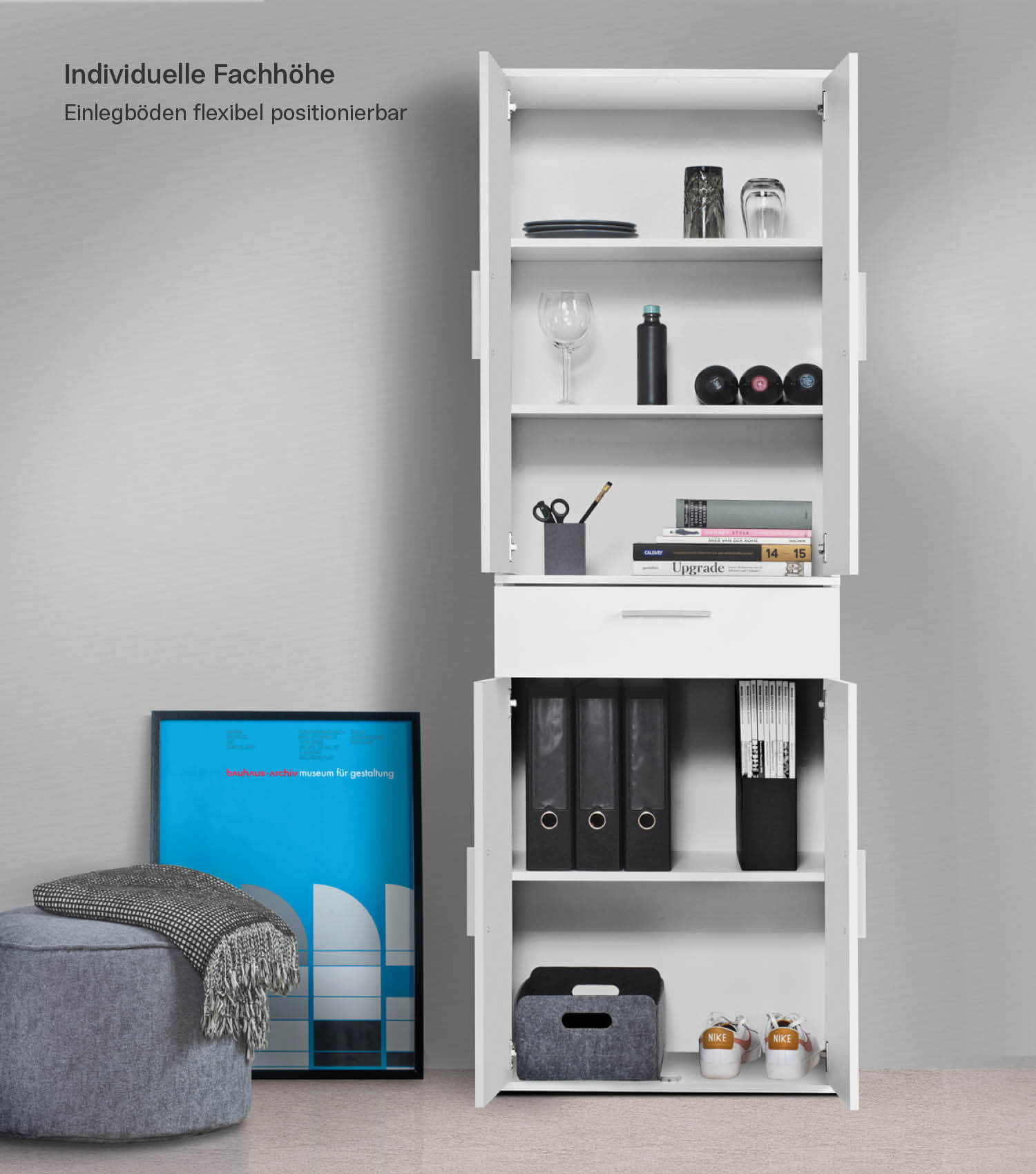 Mehrzweckschrank + Schubladen 'Der Praktische' Aktenschrank Schuhschrank