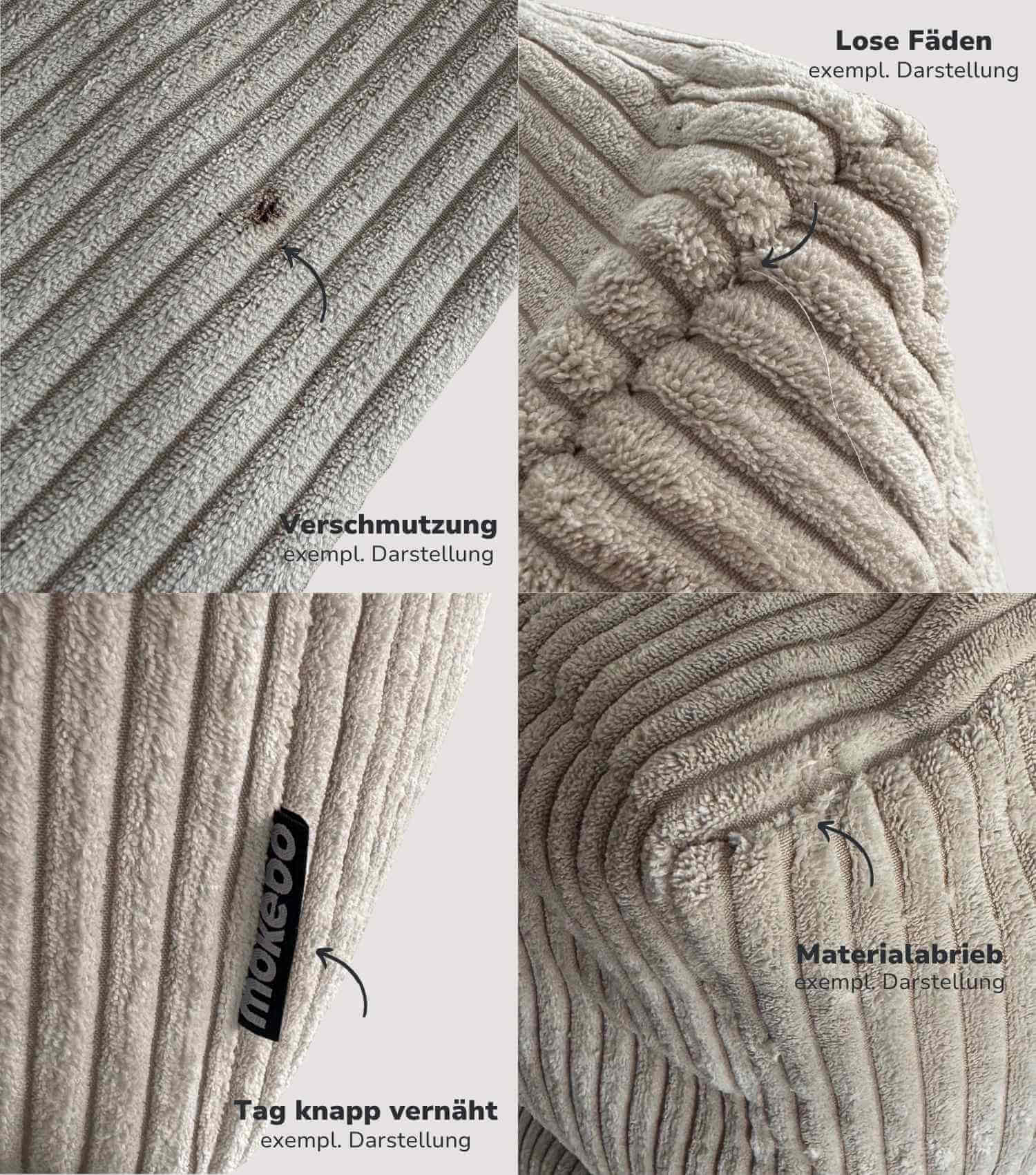 Indoor Pouf Hocker Sitzkissen Bodenkissen 'Der Ruhestifter' Fußhocker eckig