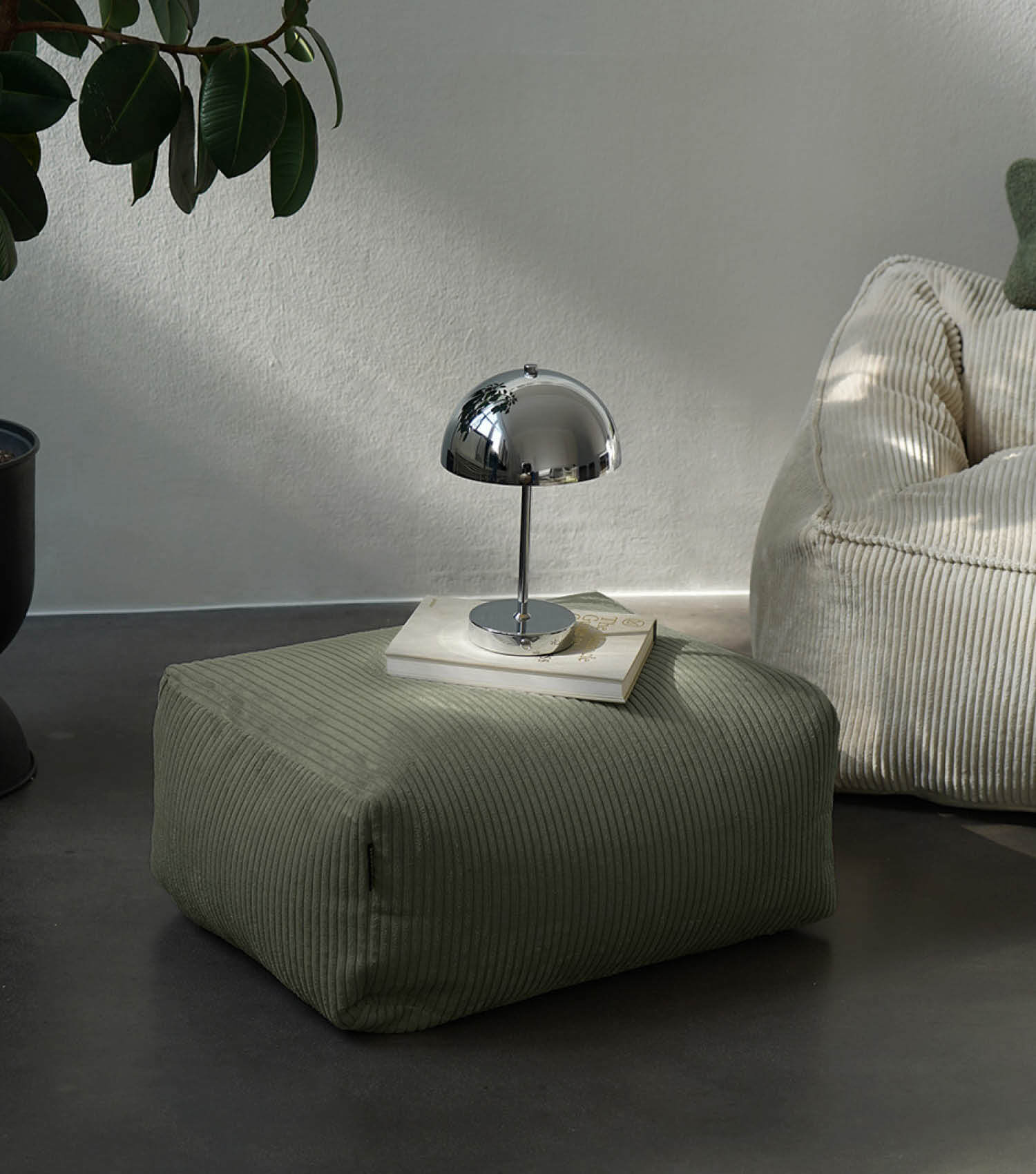 Indoor Pouf Hocker Sitzkissen Bodenkissen 'Der Ruhestifter' Fußhocker eckig