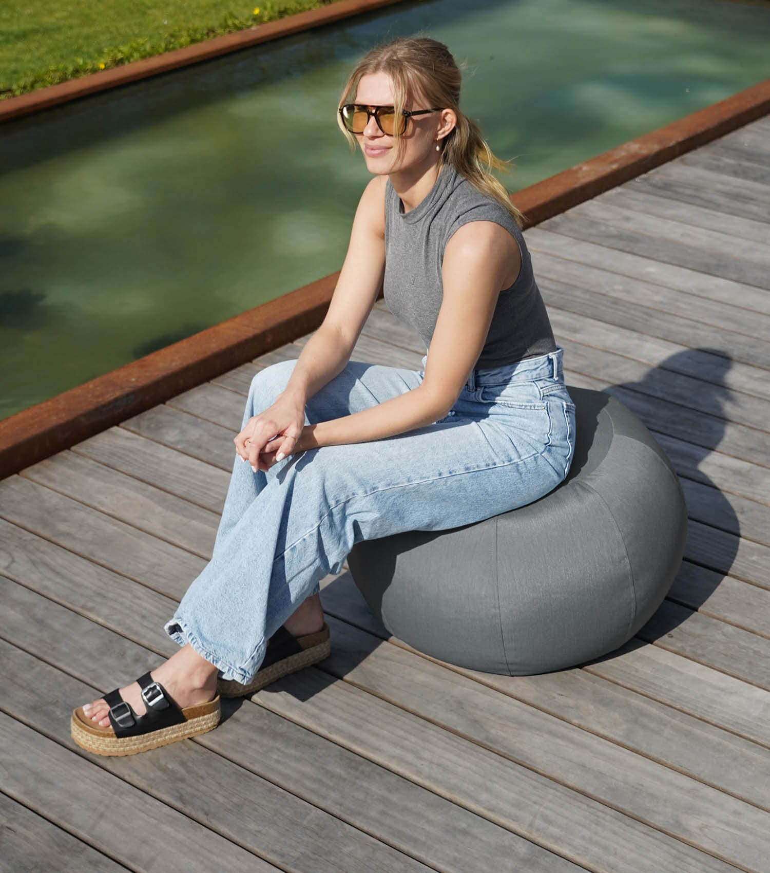 Outdoor Pouf Sitzpouf Outdoor Gartenhocker Gartenmöbel Hocker