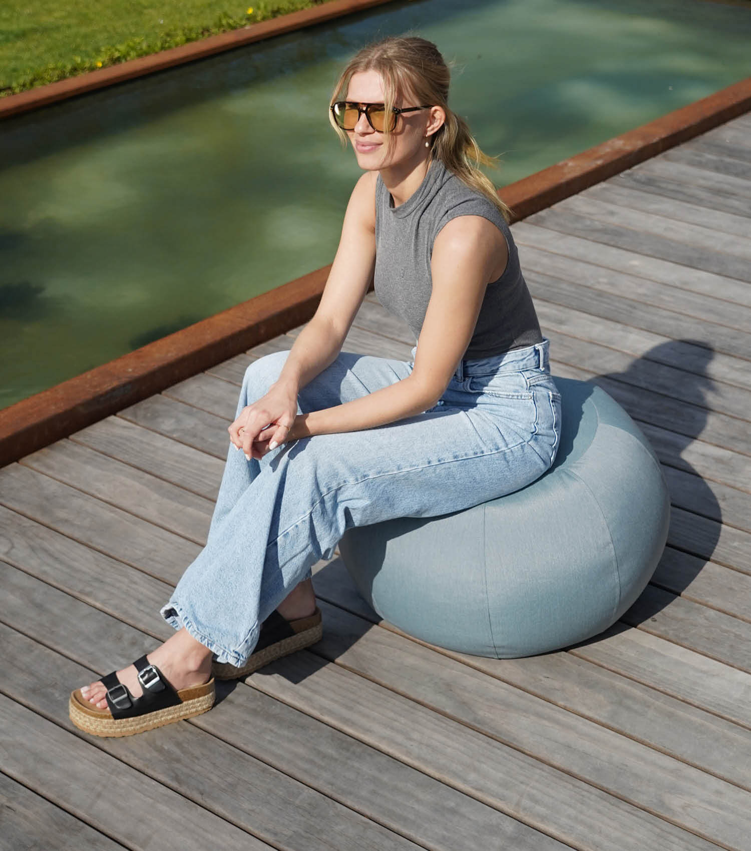 Outdoor Pouf Sitzpouf Outdoor Gartenhocker Gartenmöbel Hocker