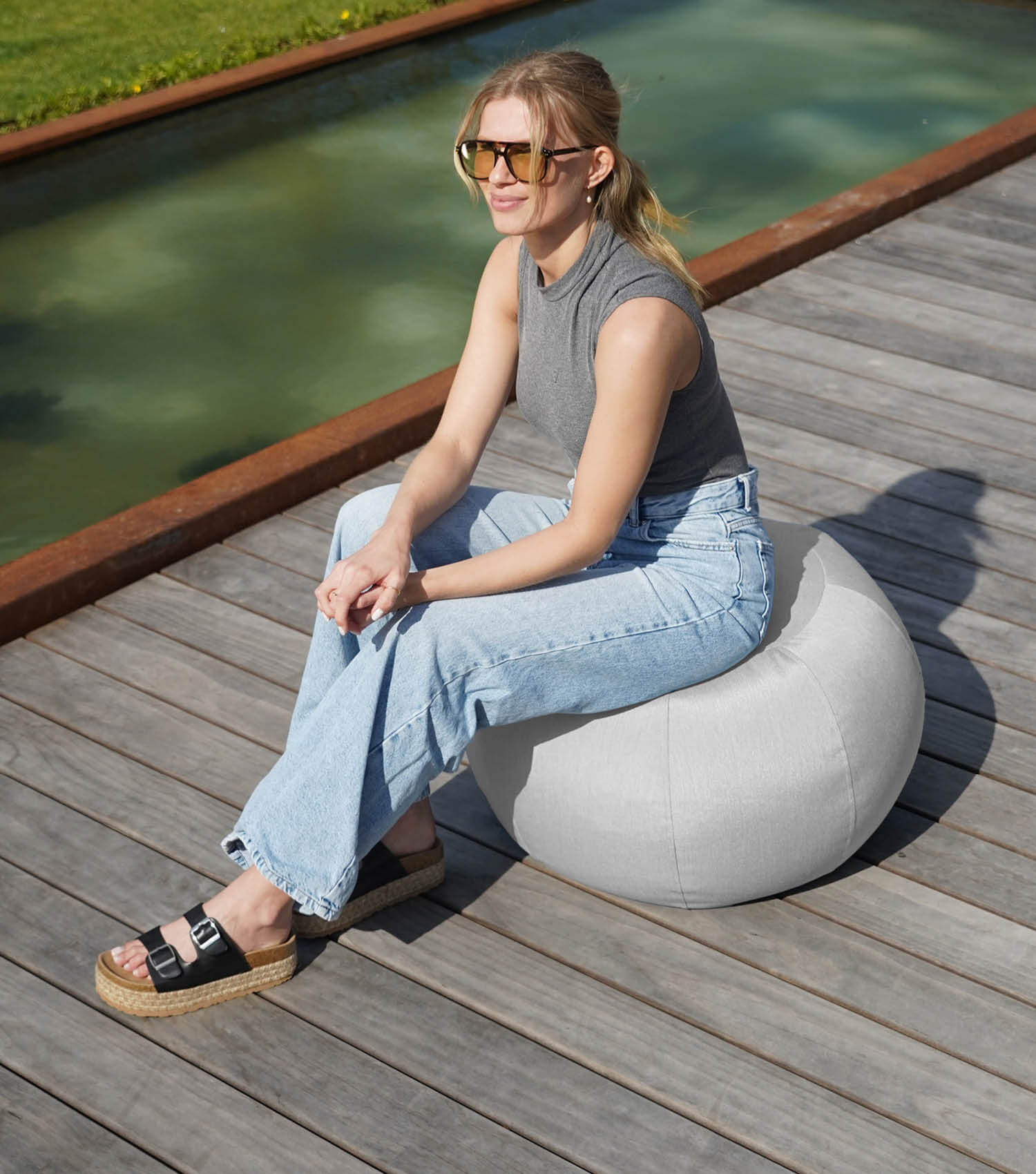 Outdoor Pouf Sitzpouf Outdoor Gartenhocker Gartenmöbel Hocker