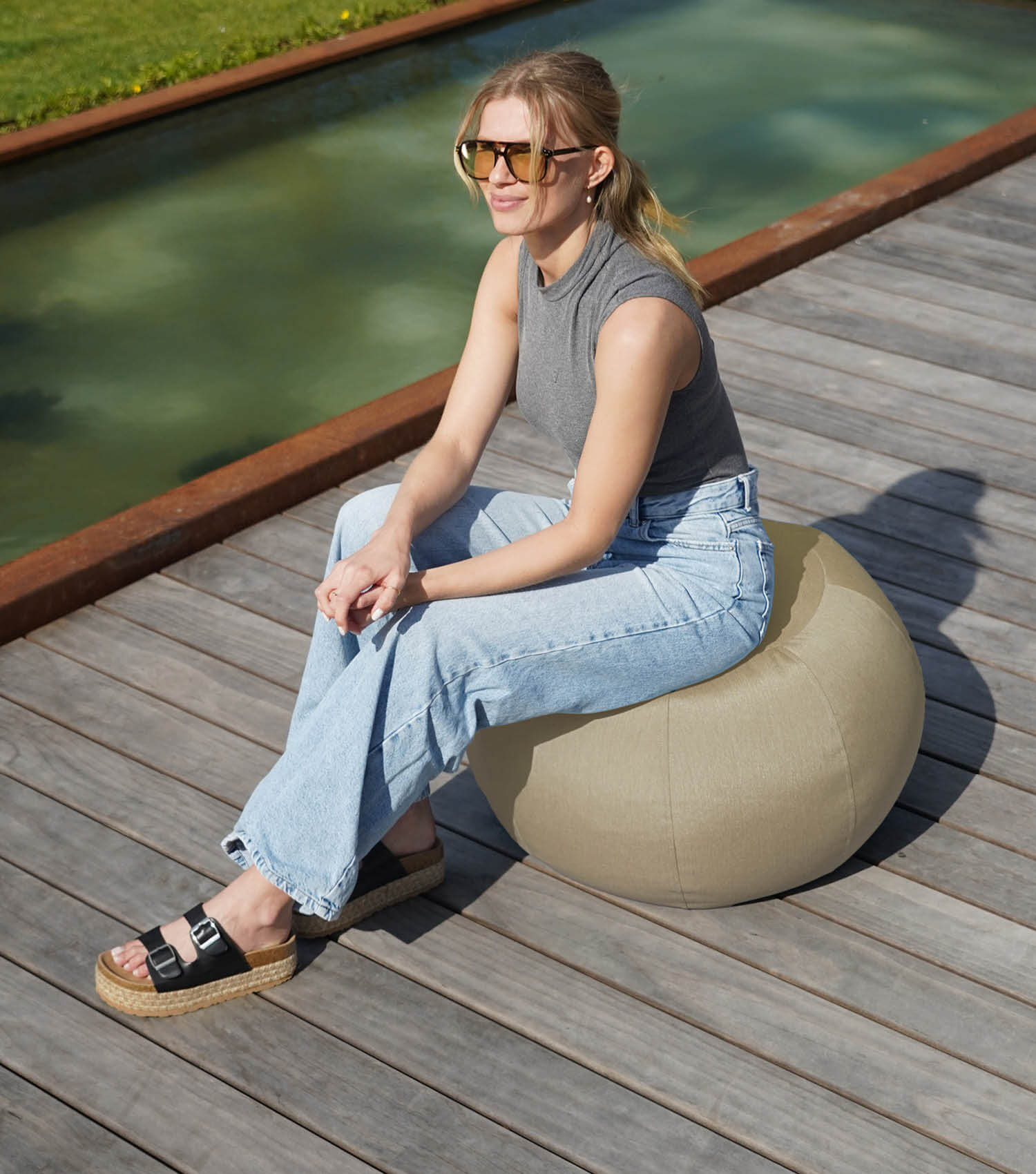 Outdoor Pouf Sitzpouf Outdoor Gartenhocker Gartenmöbel Hocker