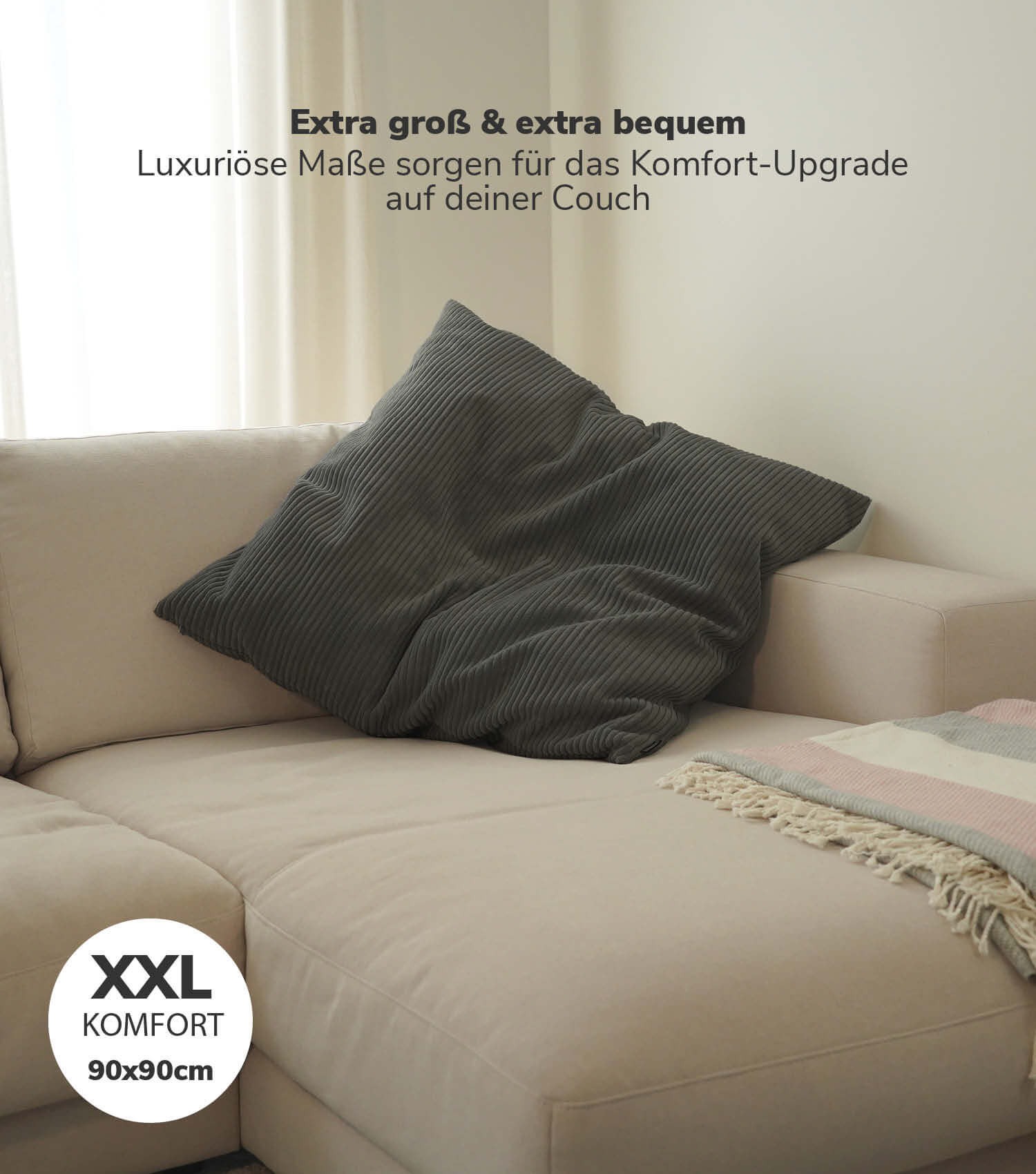 XXL Kissen Jumbokissen Riesenkissen Rückenkissen Sofakissen Liegekissen