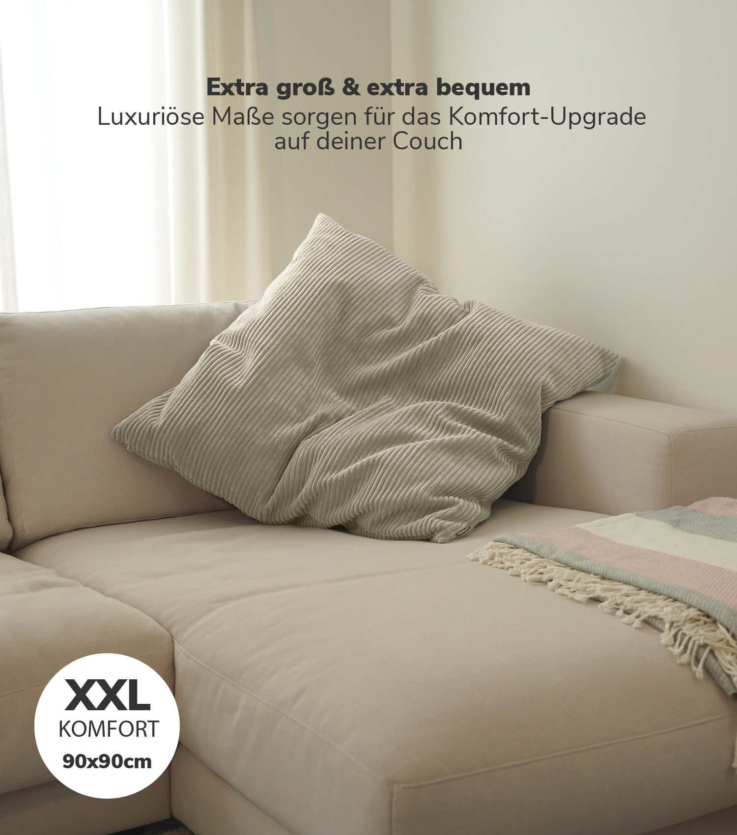 XXL Kissen Jumbokissen Riesenkissen Rückenkissen Sofakissen Liegekissen