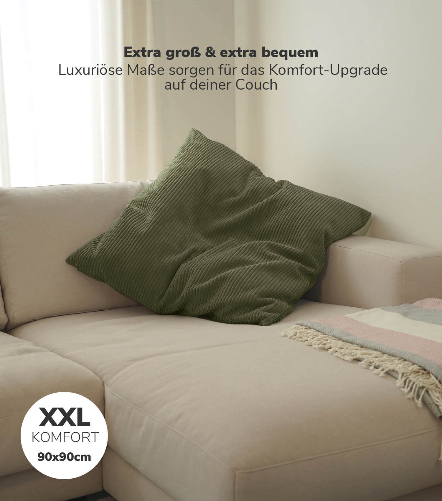 XXL Kissen Jumbokissen Riesenkissen Rückenkissen Sofakissen Liegekissen