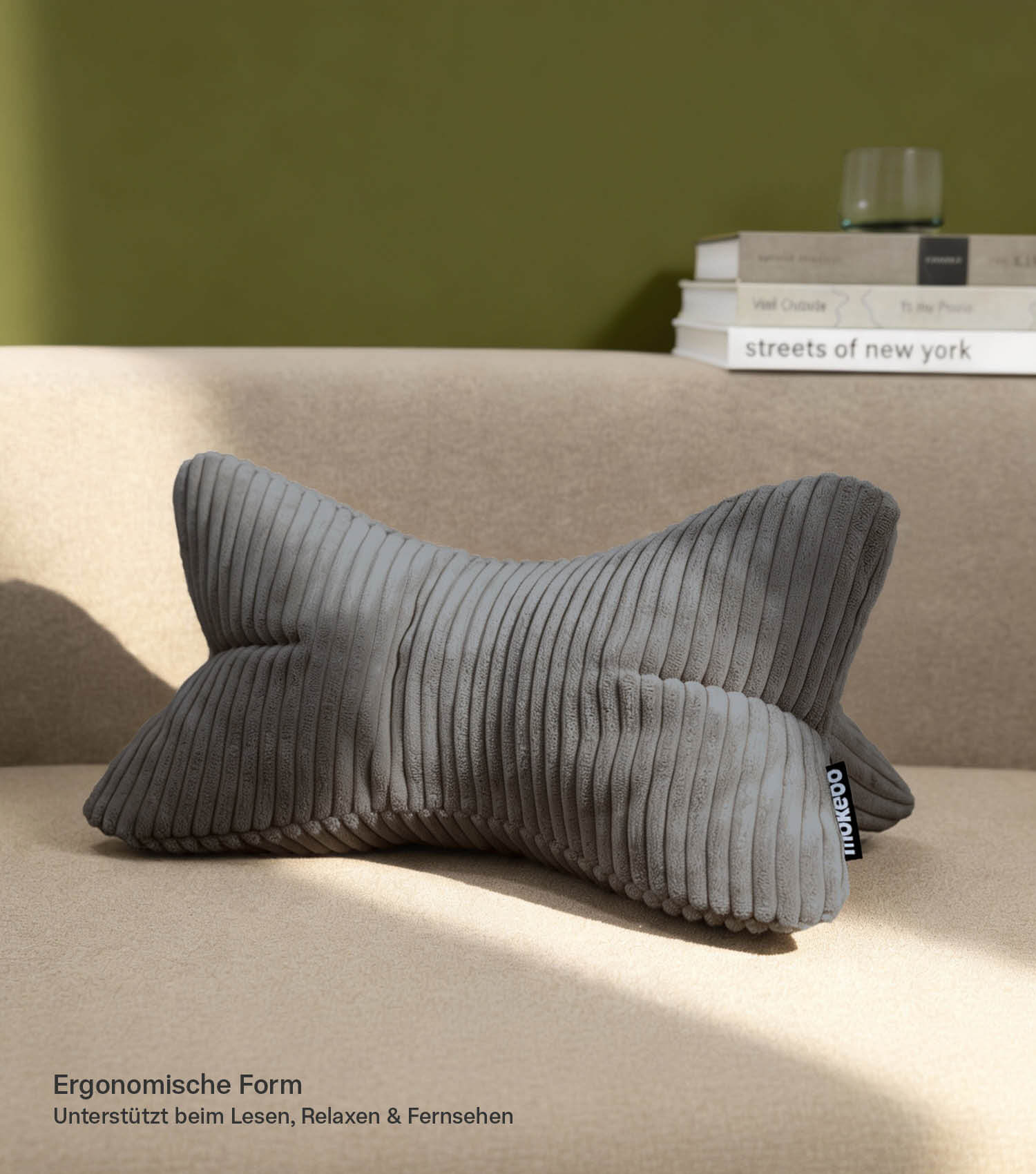 Nackenkissen Leseknochen Lesekissen Buchstütze Stützkissen Rückenkissen