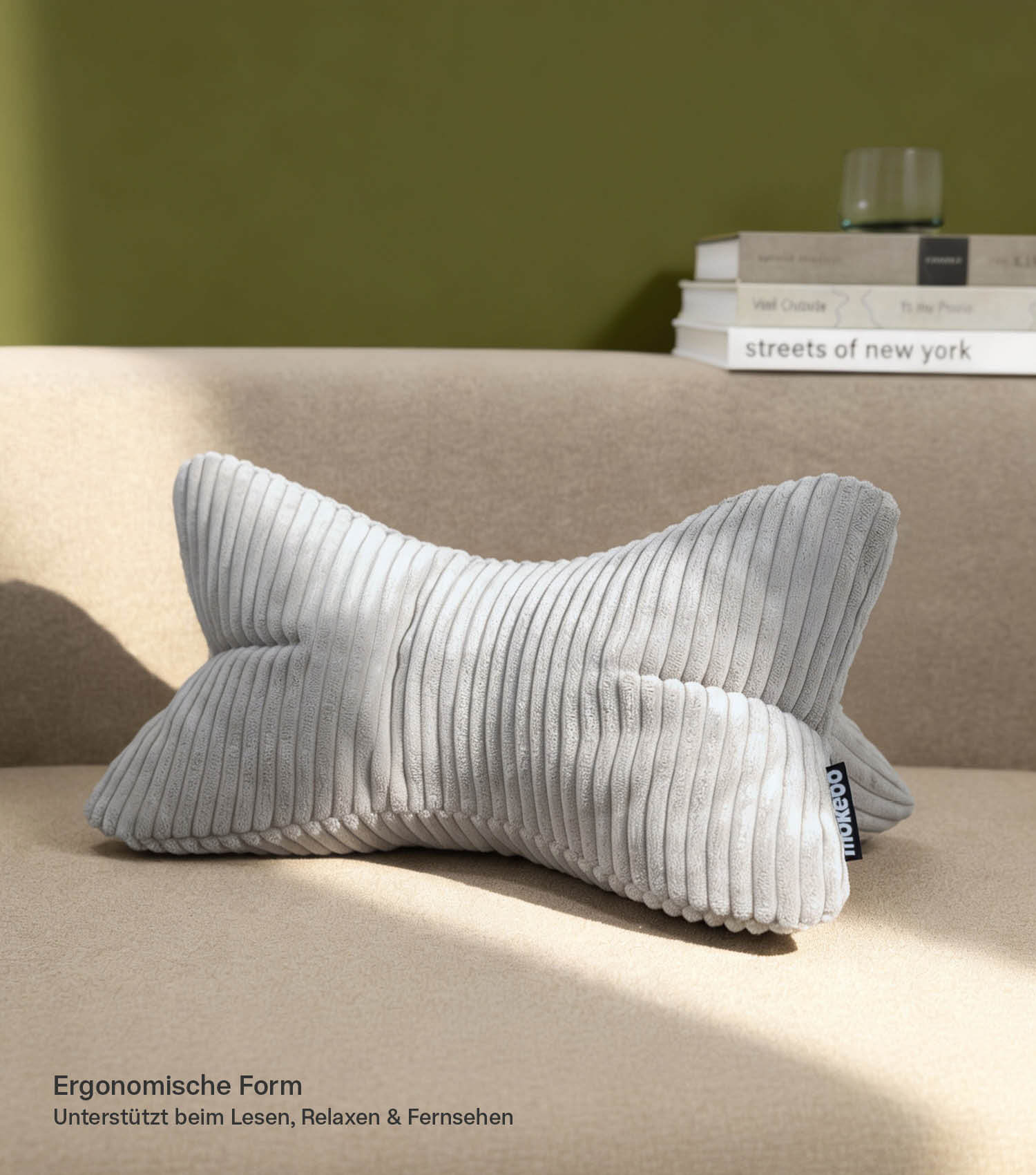 Nackenkissen Leseknochen Lesekissen Buchstütze Stützkissen Rückenkissen