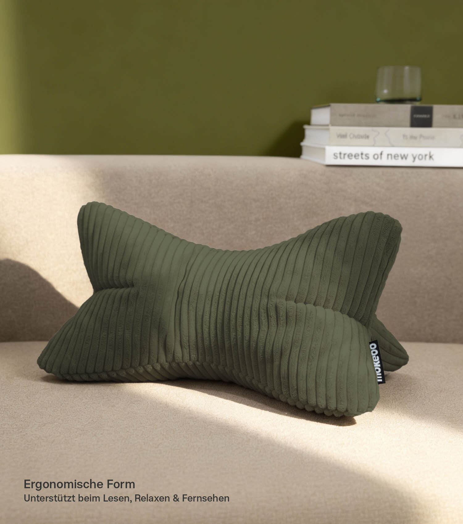 Nackenkissen Leseknochen Lesekissen Buchstütze Stützkissen Rückenkissen