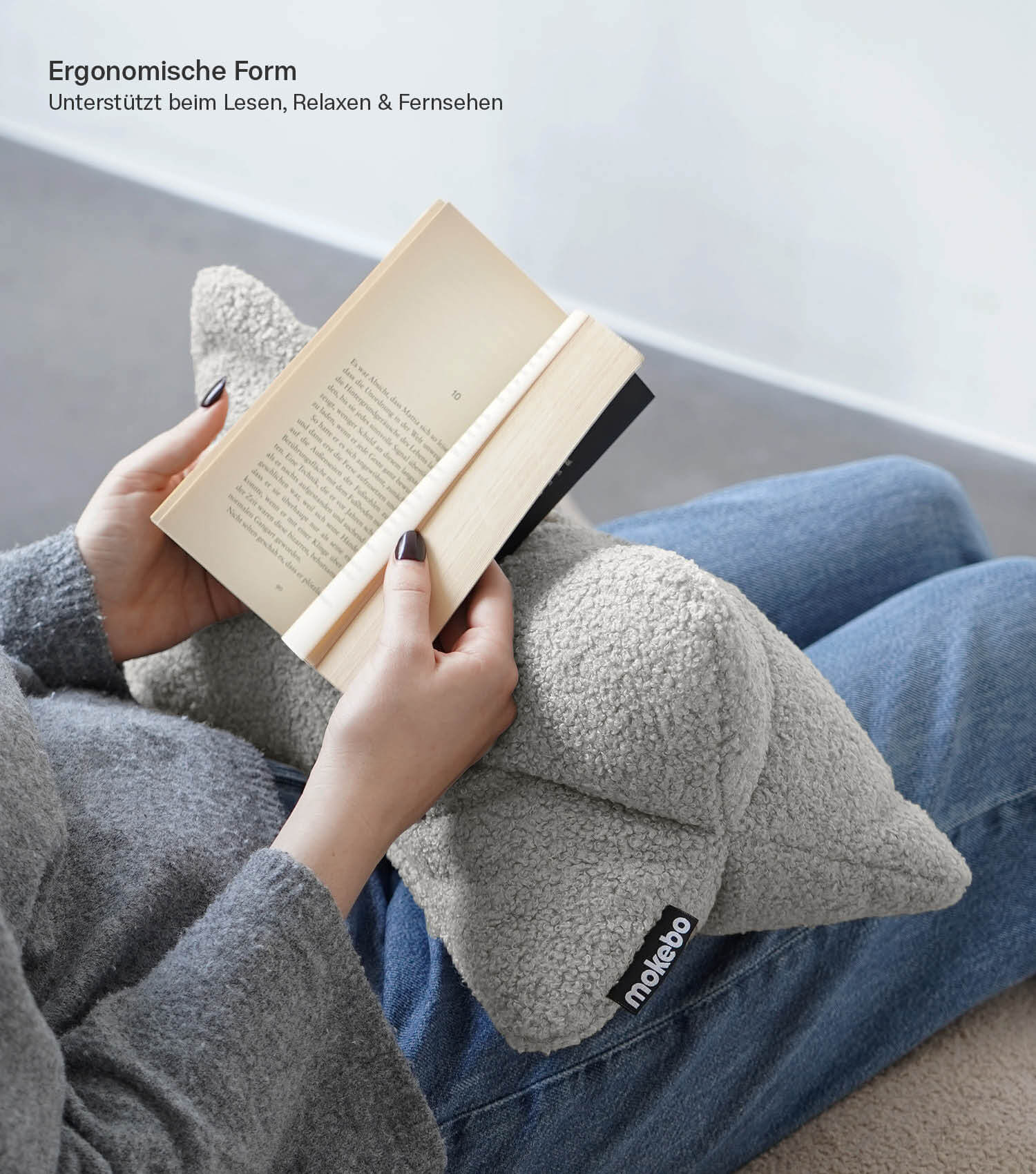Nackenkissen Leseknochen Lesekissen Buchstütze Stützkissen Rückenkissen