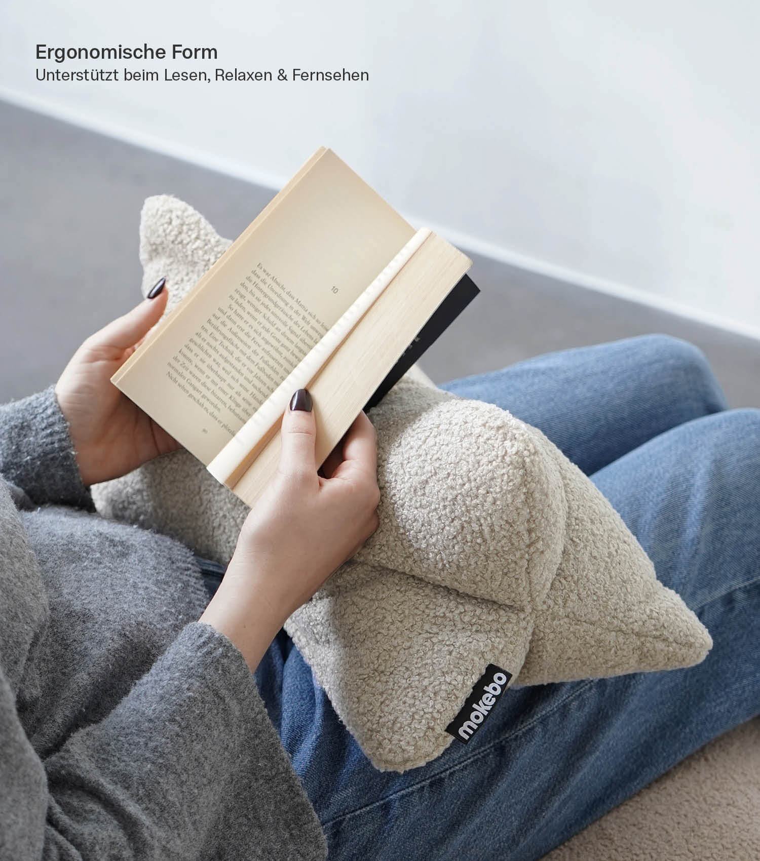 Nackenkissen Leseknochen Lesekissen Buchstütze Stützkissen Rückenkissen