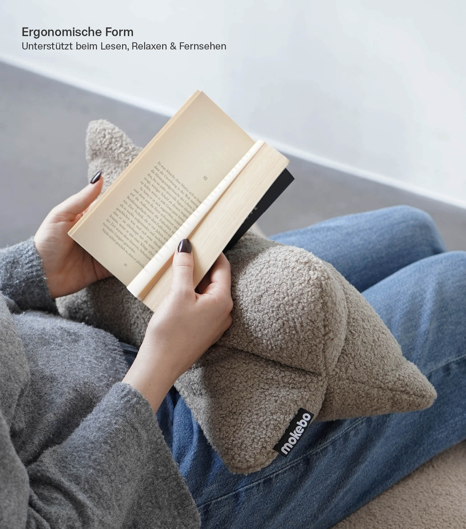 Nackenkissen Leseknochen Lesekissen Buchstütze Stützkissen Rückenkissen