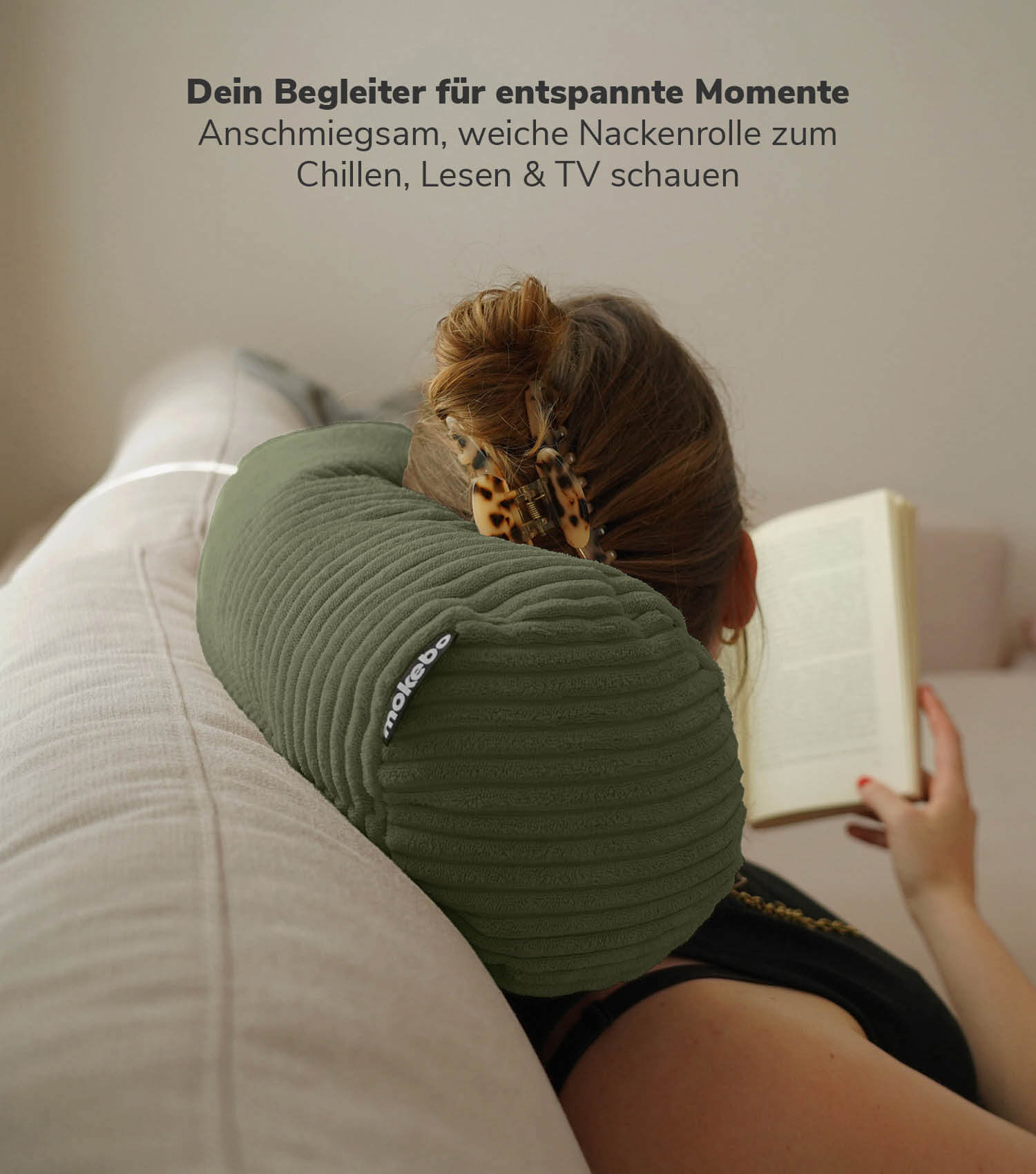 Nackenkissen Nackenrolle Kissenrolle Lesekissen Knierolle Rückenkissen