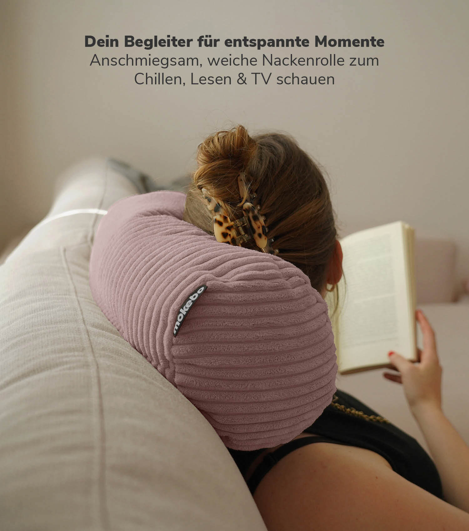 Nackenkissen Nackenrolle Kissenrolle Lesekissen Knierolle Rückenkissen
