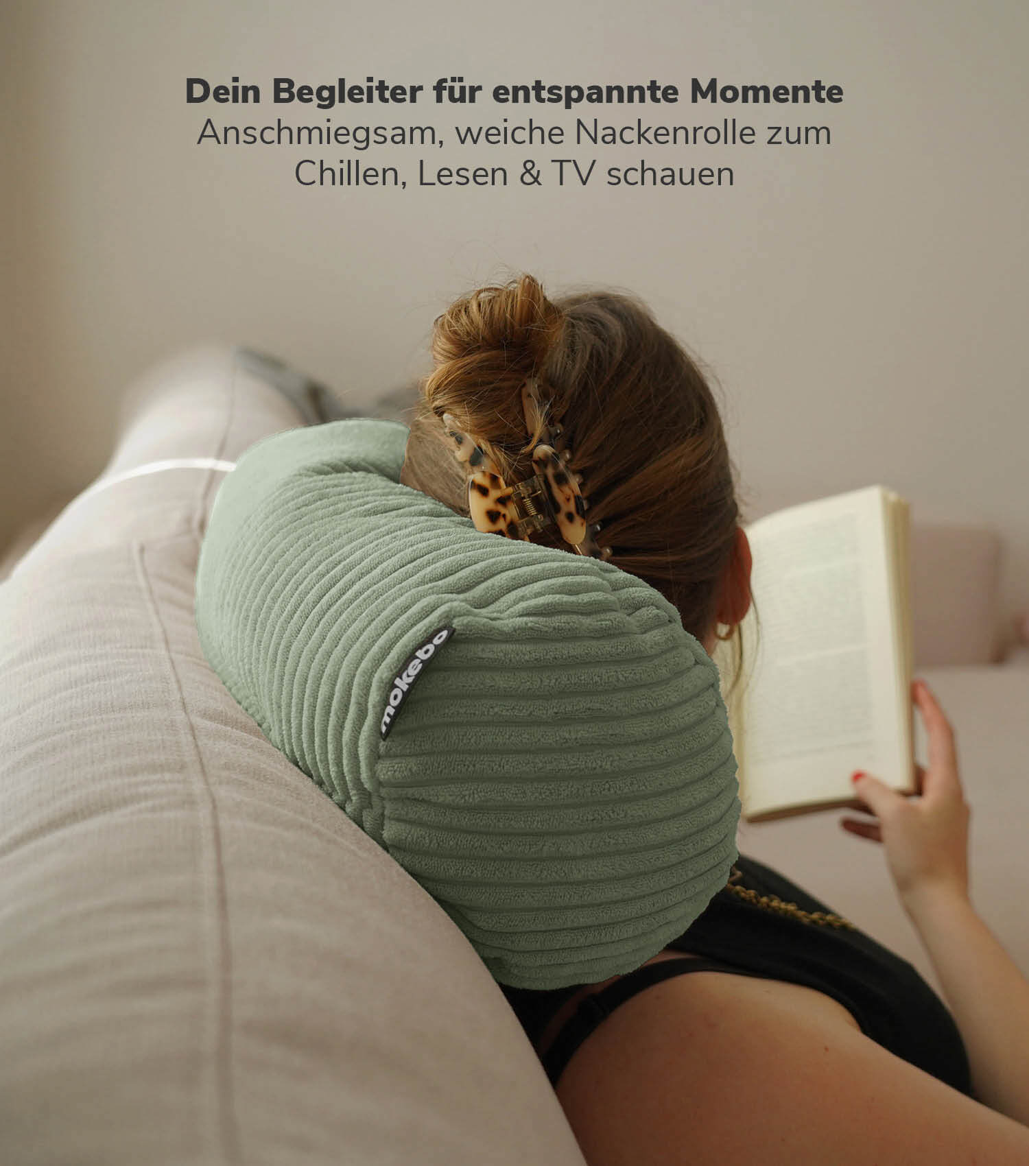Nackenkissen Nackenrolle Kissenrolle Lesekissen Knierolle Rückenkissen