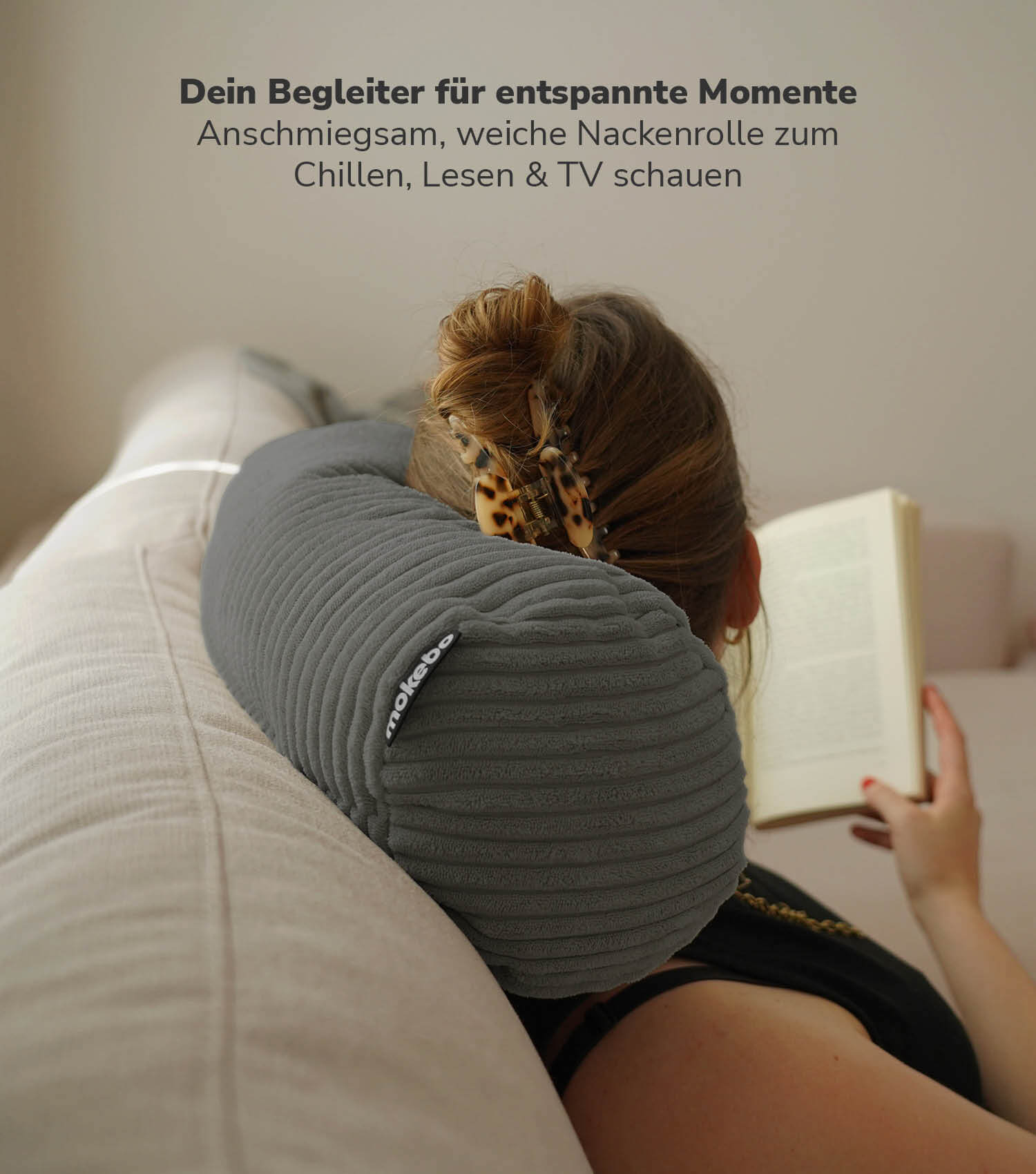 Nackenkissen Nackenrolle Kissenrolle Lesekissen Knierolle Rückenkissen