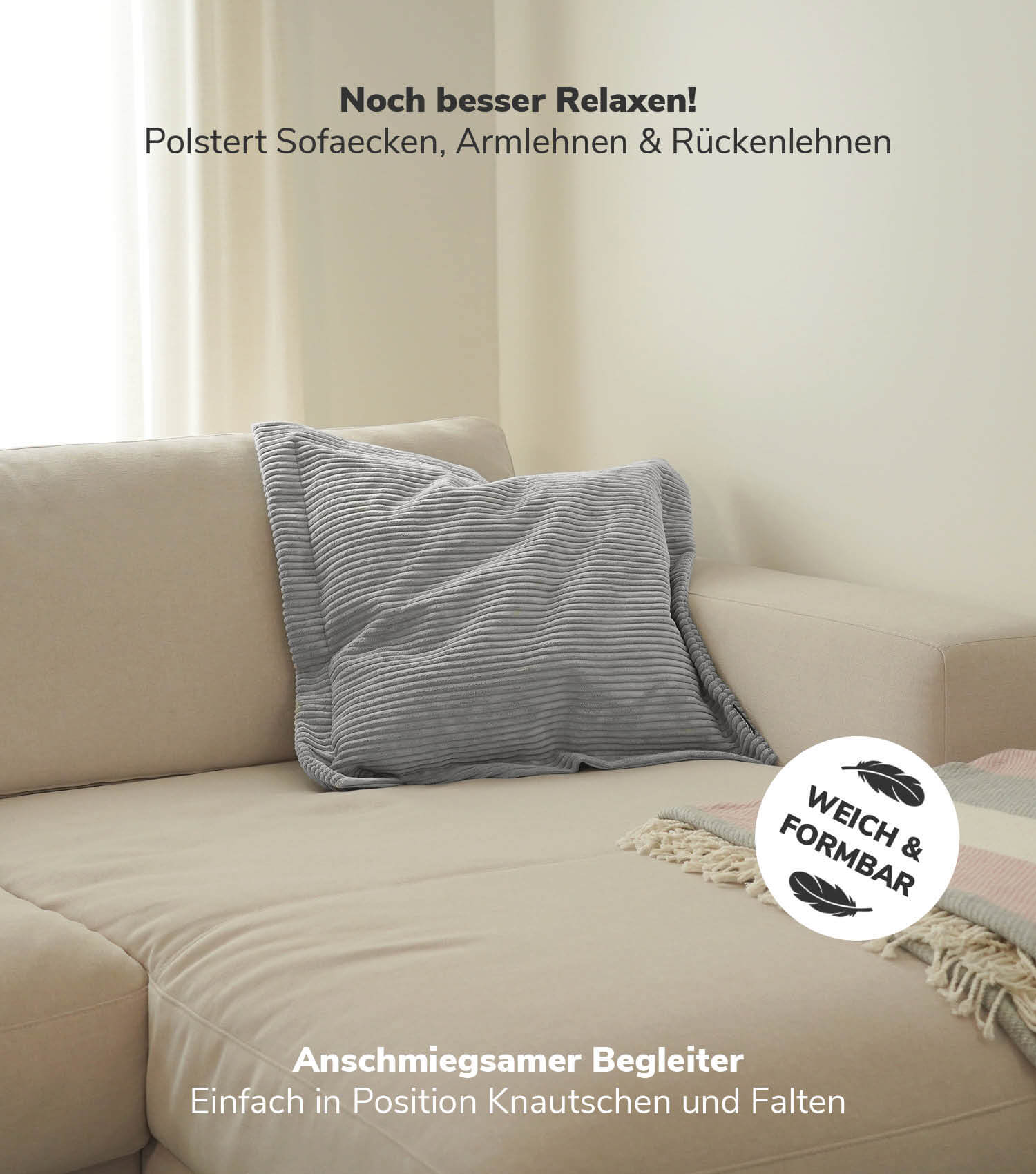 Sofakissen Dekokissen Zierkissen Couchkissen Flatterkissen Cordkissen