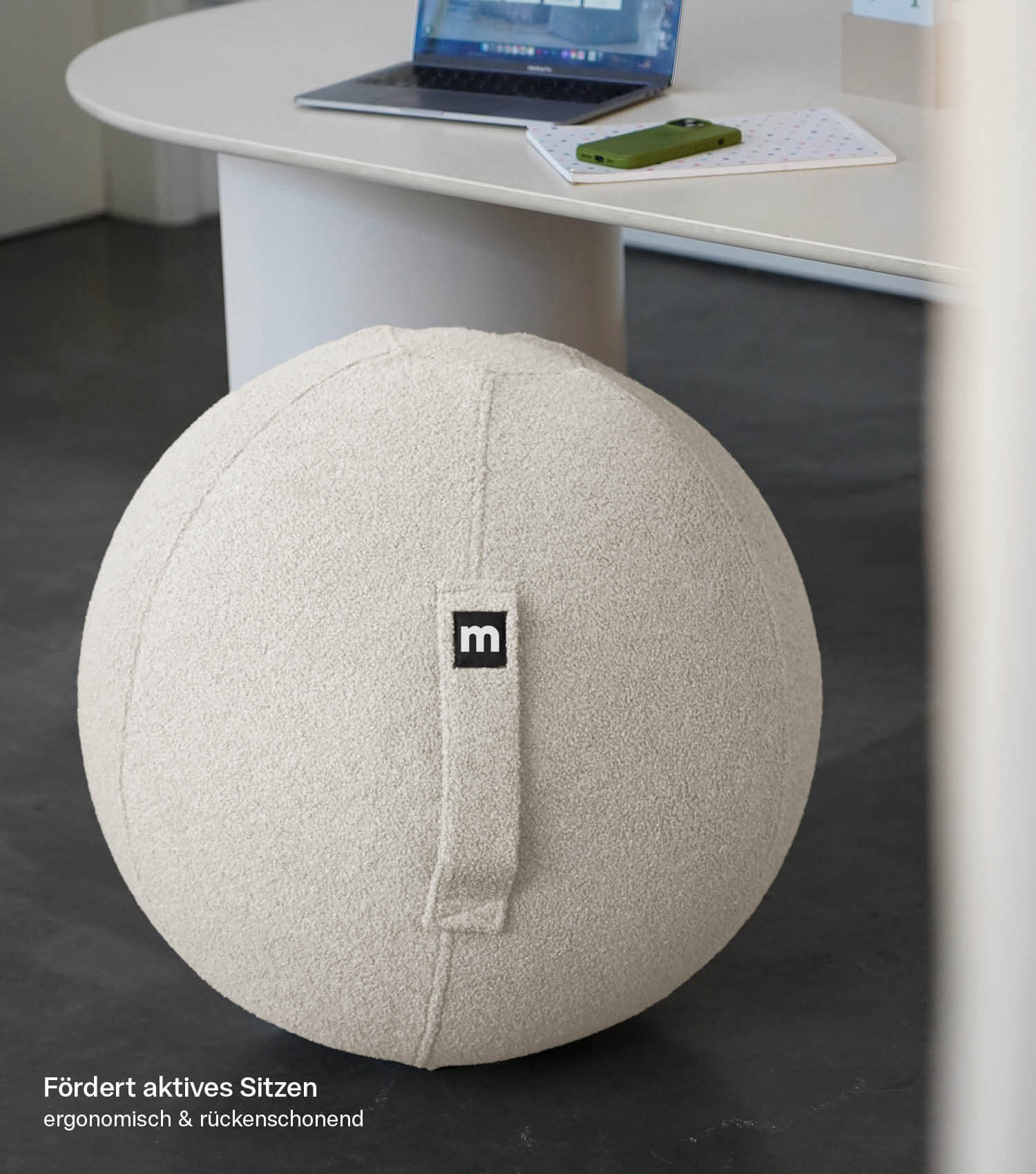Stoff Sitzball Büro ergonomisch Gymnastikball Pezziball Bürostuhl