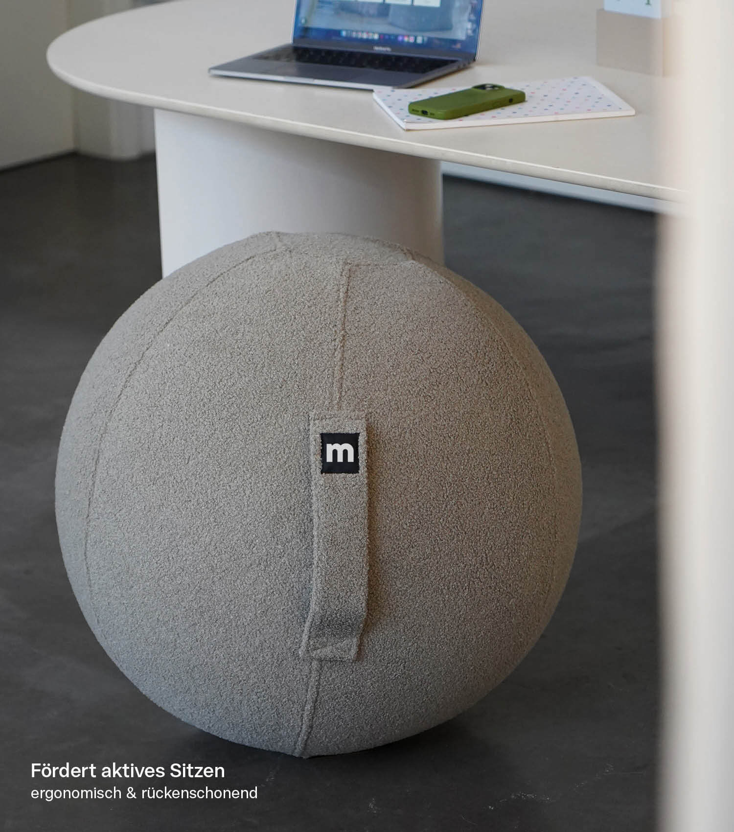 Stoff Sitzball Büro ergonomisch Gymnastikball Pezziball Bürostuhl