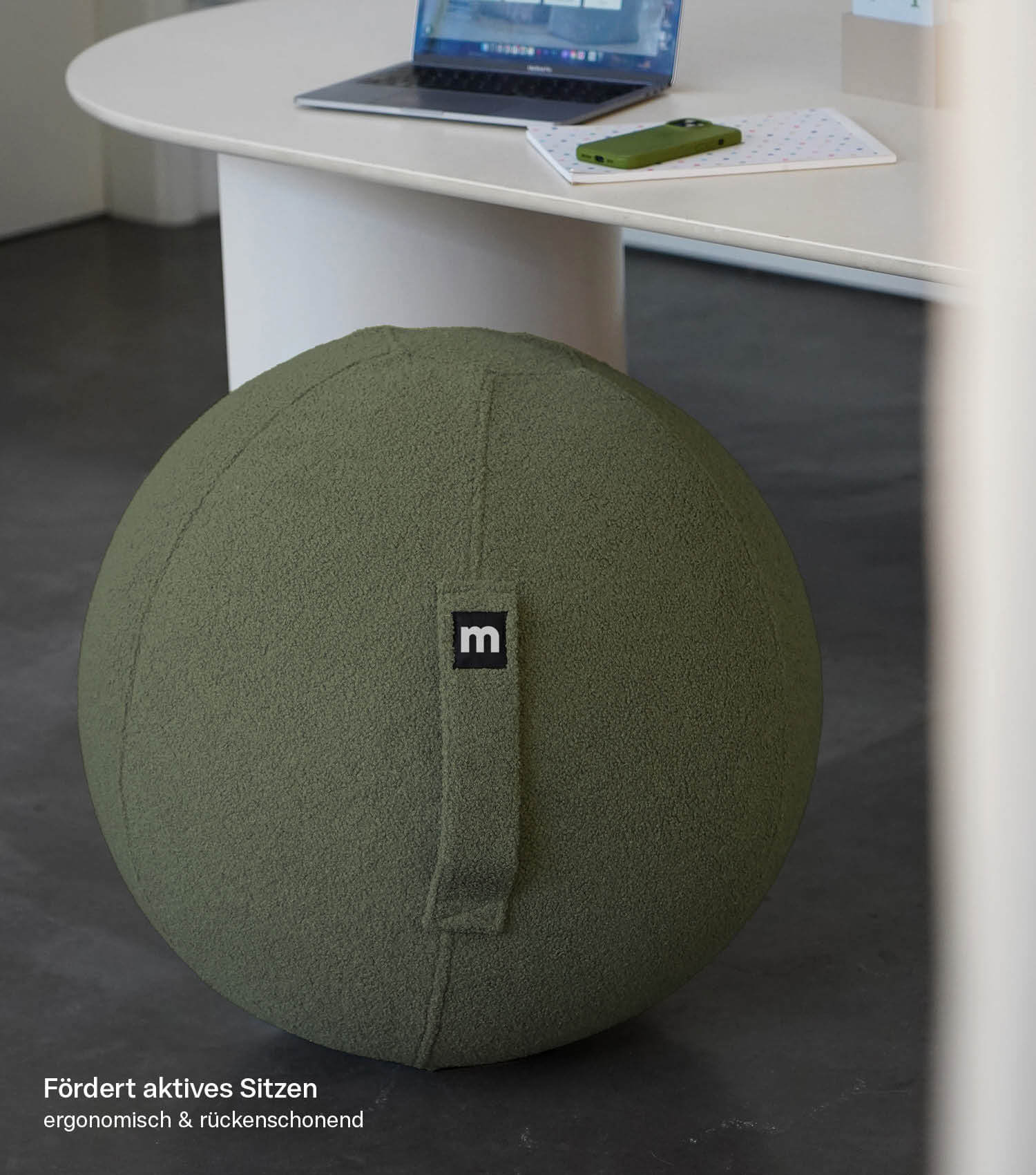Stoff Sitzball Büro ergonomisch Gymnastikball Pezziball Bürostuhl