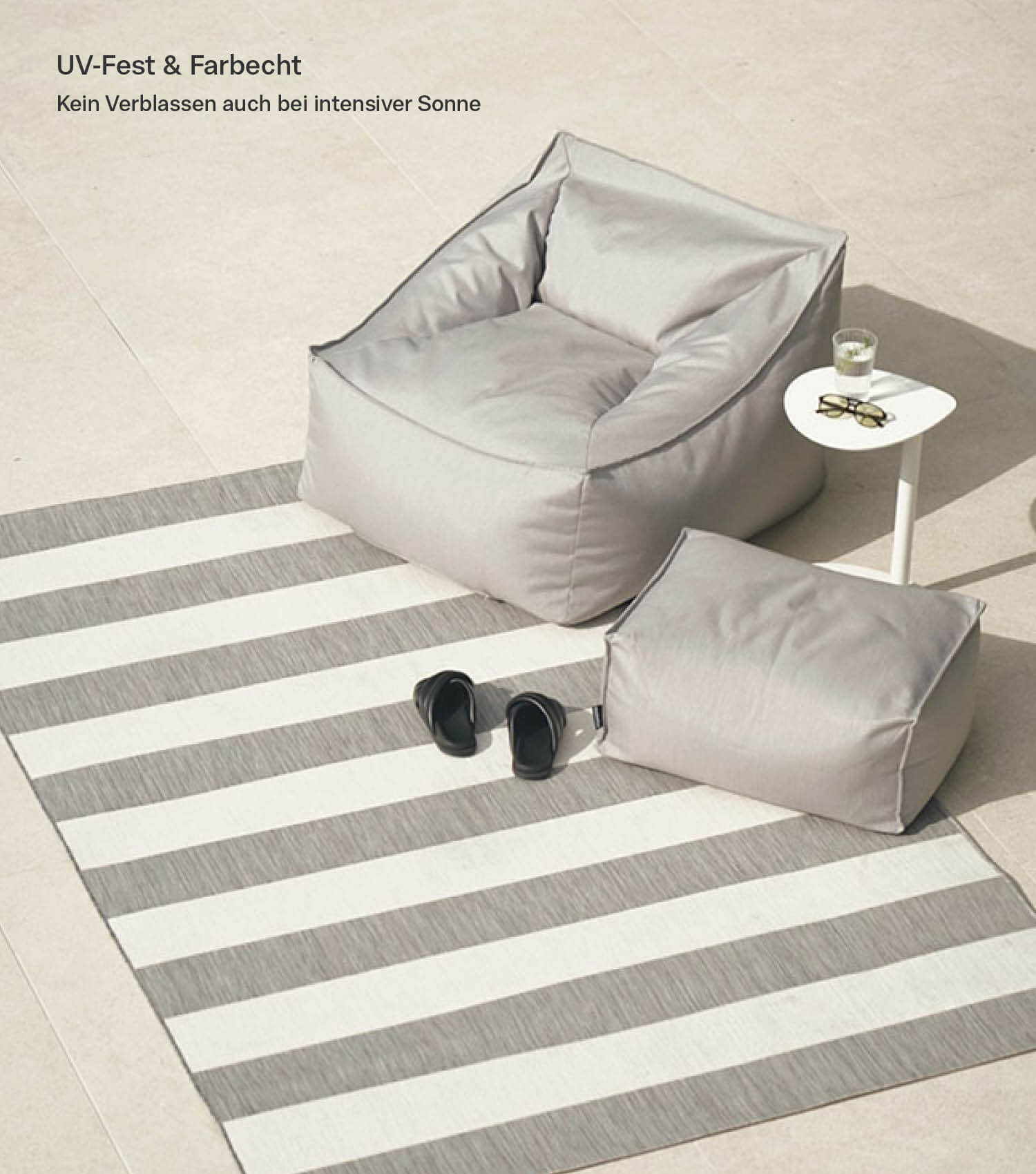 Wetterfester Outdoor Teppich Läufer oder Wohnzimmerteppich#sku_TPO1_Ess48644-637_120x170_grau#sku_TPO1_Ess48644-637_160x230_grau#sku_TPO1_Ess48644-637_200x290_grau