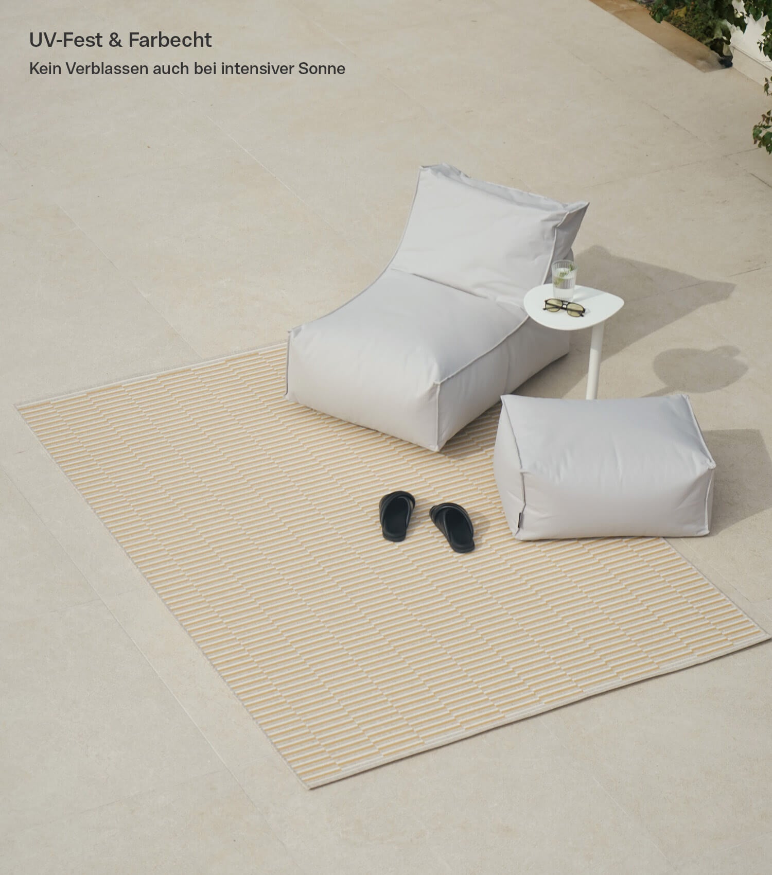 Wetterfester Outdoor Teppich Läufer oder Wohnzimmerteppich#sku_TPO3_Re_Fr37503-657_200x290_gelb_C#sku_TPO3_Re_Fr37503-657_160x230_gelb_C#sku_TPO3_Re_Fr37503-657_120x170_gelb_C
