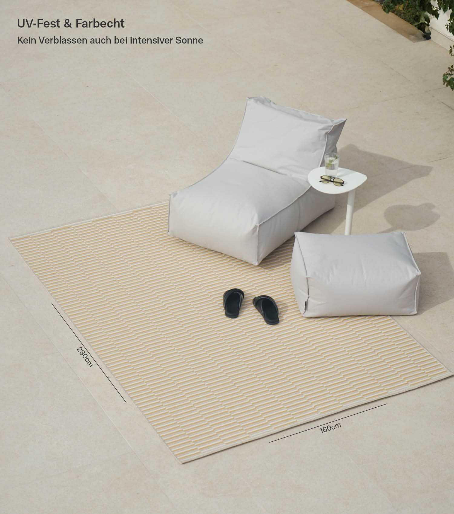 Wetterfester Outdoor Teppich Läufer oder Wohnzimmerteppich#sku_TPO3_Re_Fr37503-657_200x290_gelb#sku_TPO3_Re_Fr37503-657_160x230_gelb#sku_TPO3_Re_Fr37503-657_120x170_gelb