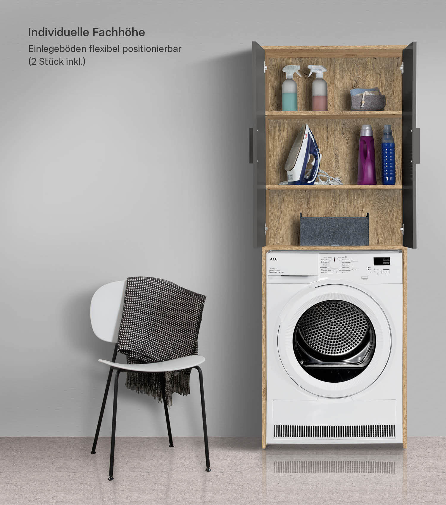 Waschmaschinenschrank Überbauschrank Toilettenregal Badregal Überbau